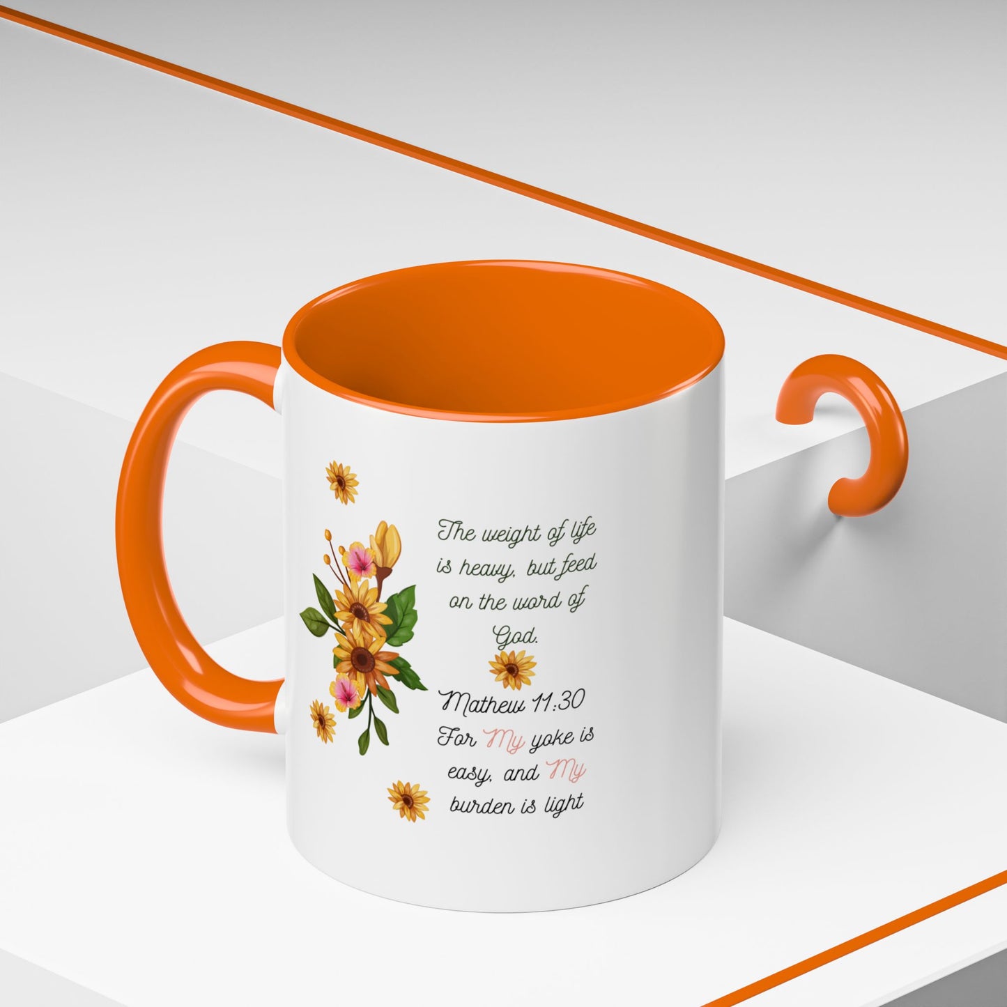 Floral Inspirational Coffee Mug.