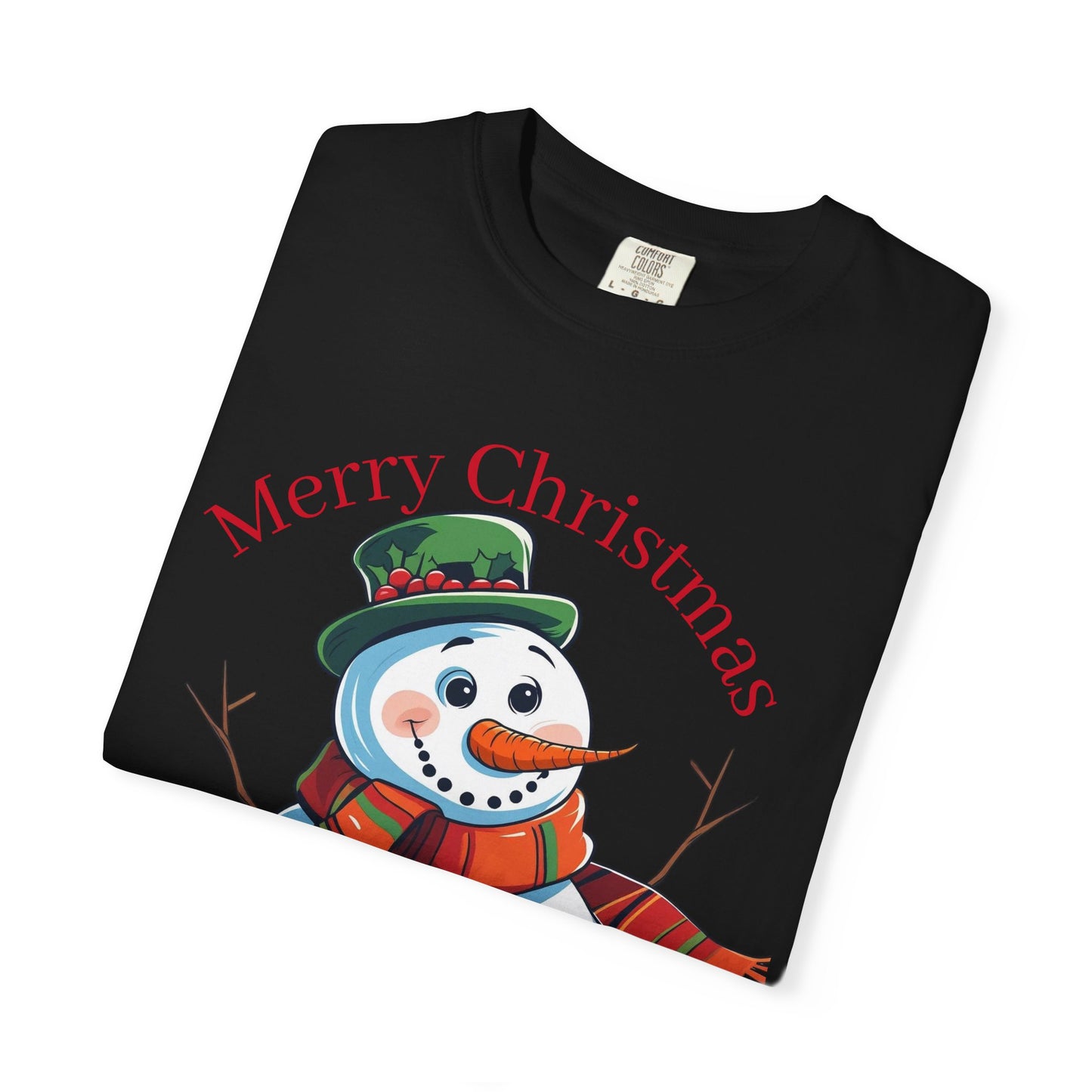 Merry Christmas Snowman T-Shirt, Holiday Gift Shirt, Festive Tee.
