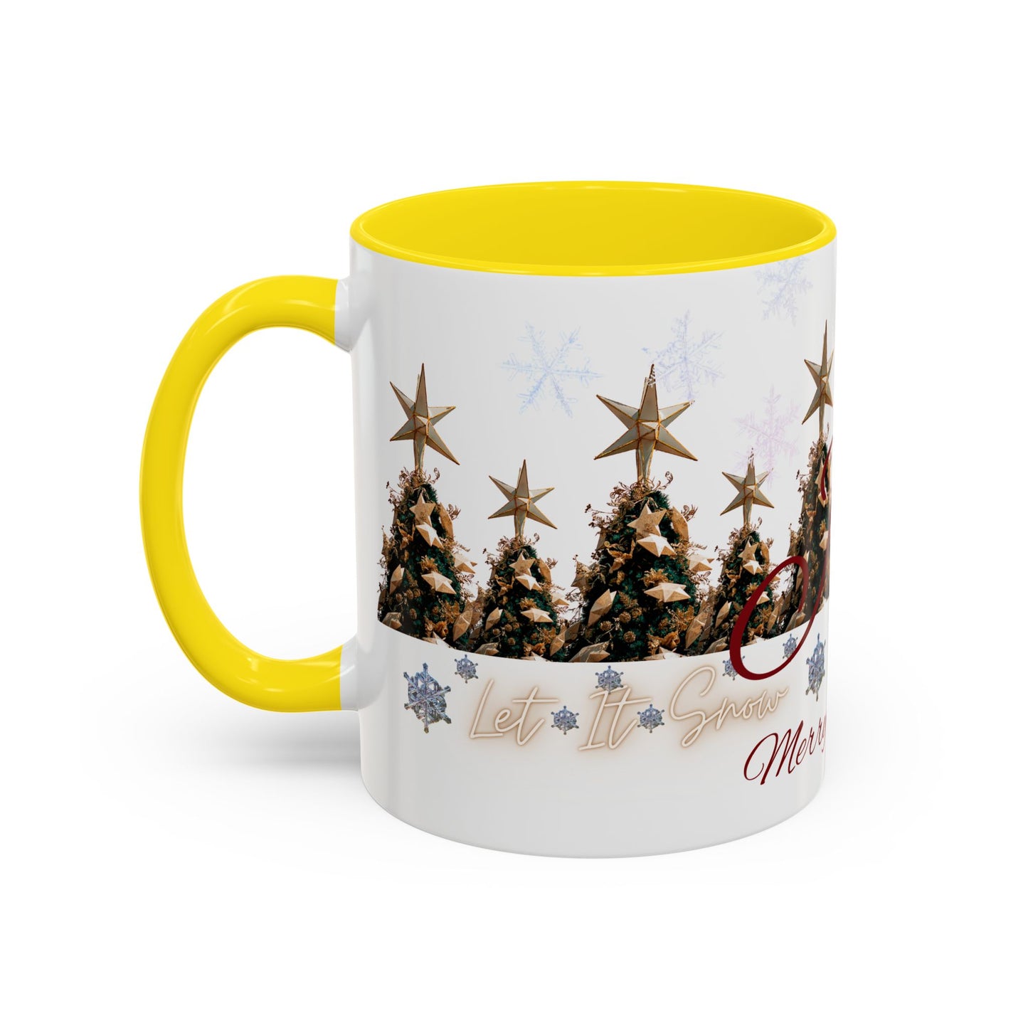 Christmas Trees Accent Coffee Mug – 'Merry Christmas'