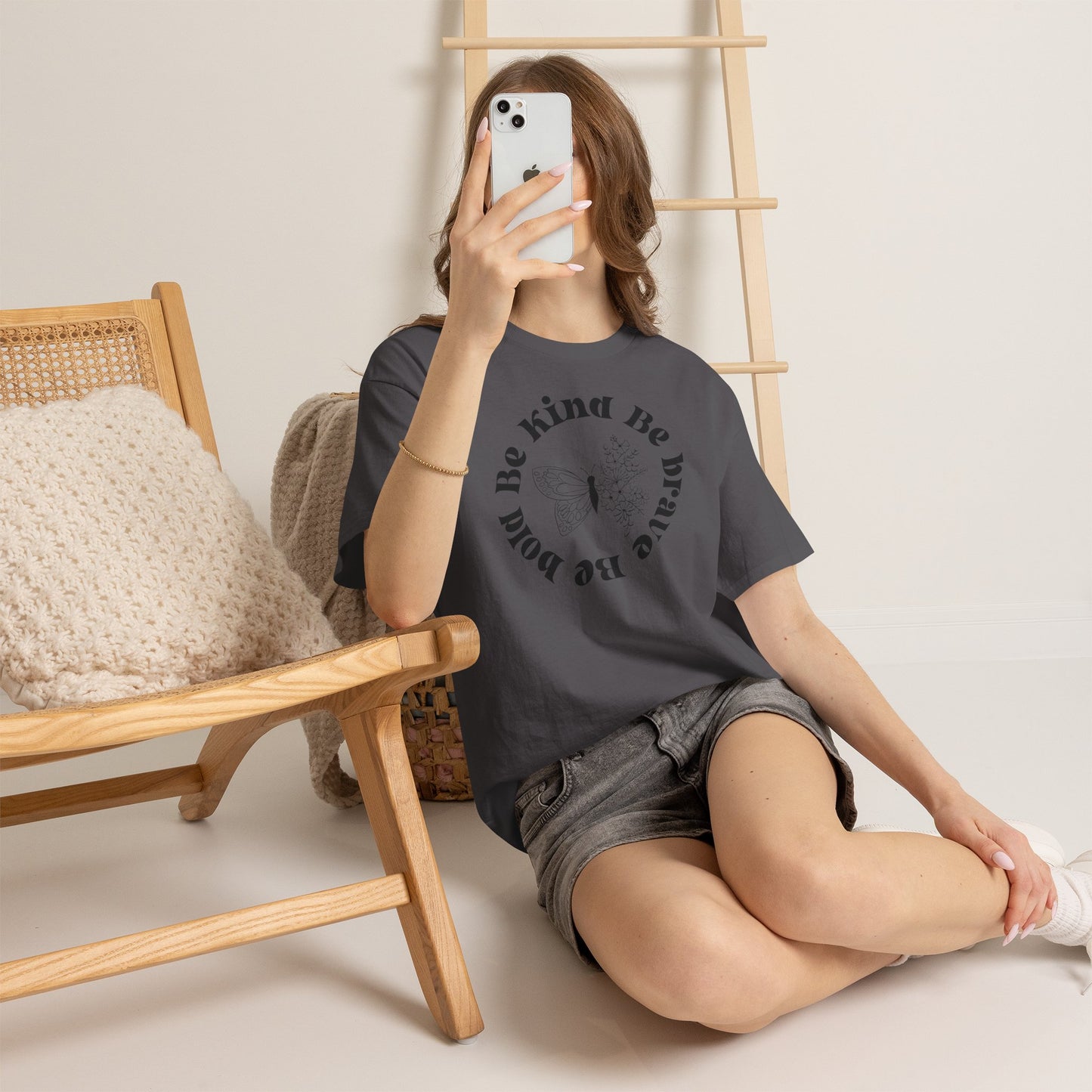 Unisex Heavy Cotton Tee - "Be Kind, Be Brave, Be Bold"