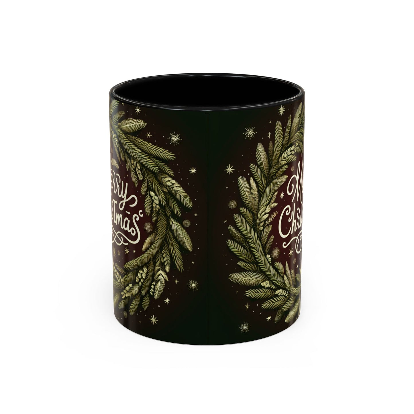 Merry Christmas Accent Coffee Mug