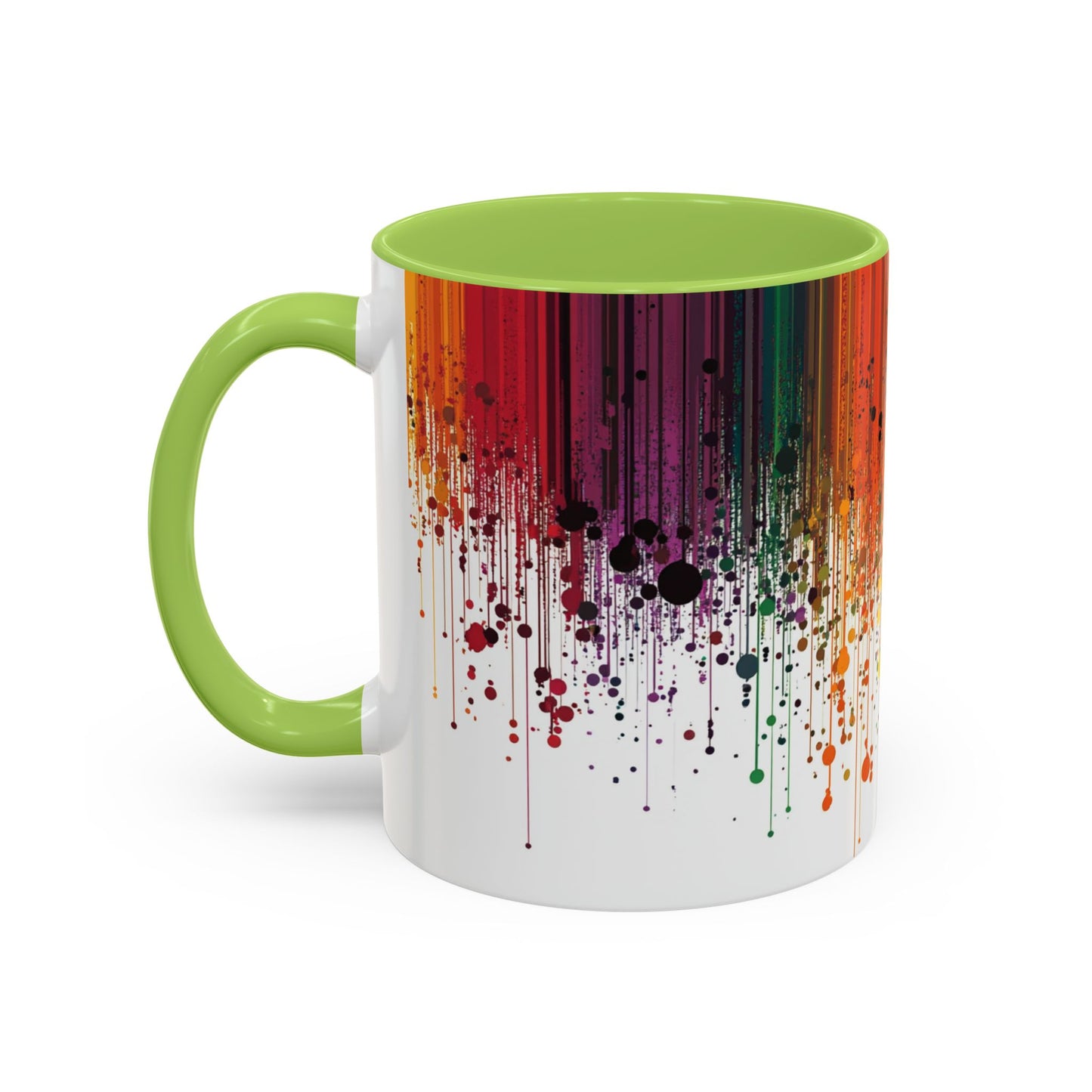 Vibrant Drip Pattern Ceramic Coffee Mug.