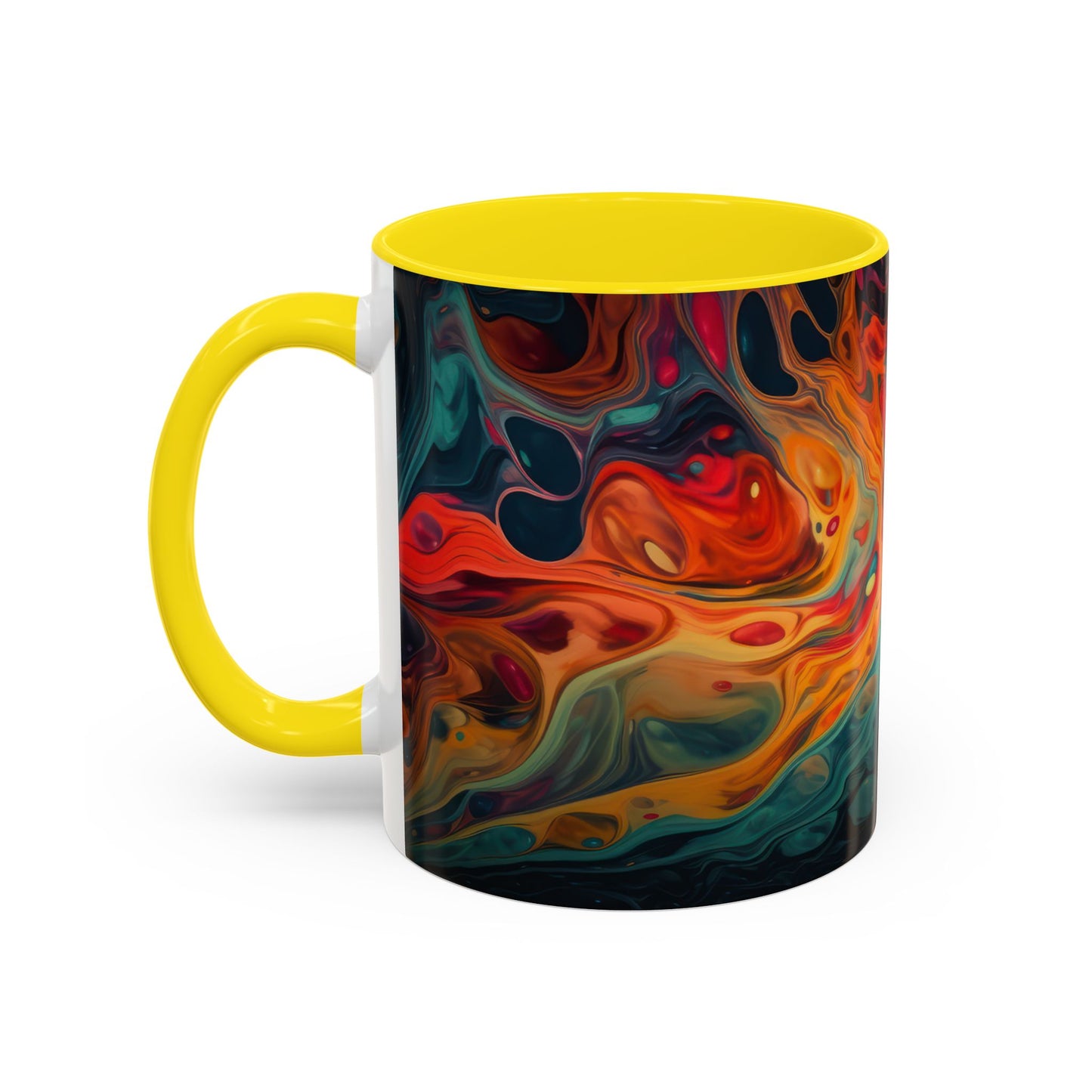 Colorful Abstract Accent Coffee Mug - Unique Art Mug.