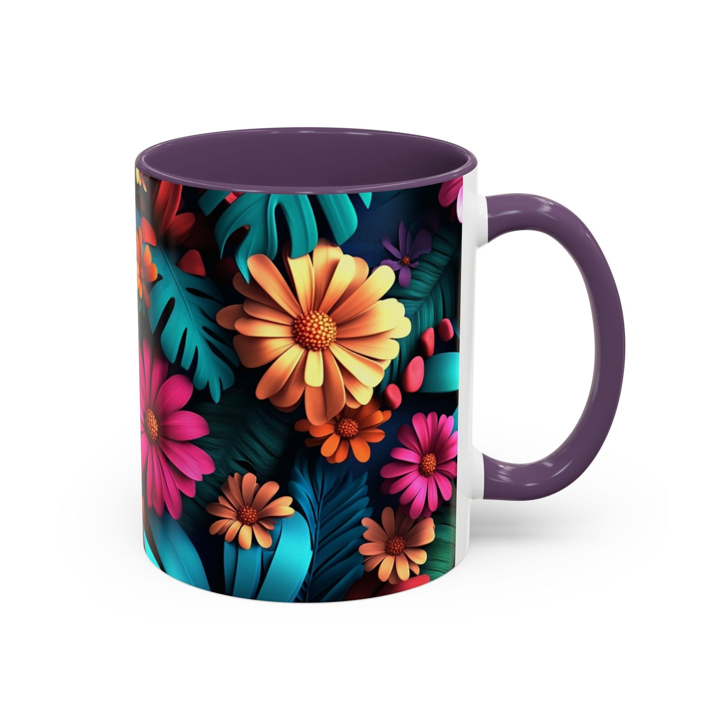 Vibrant Floral Coffee Mug