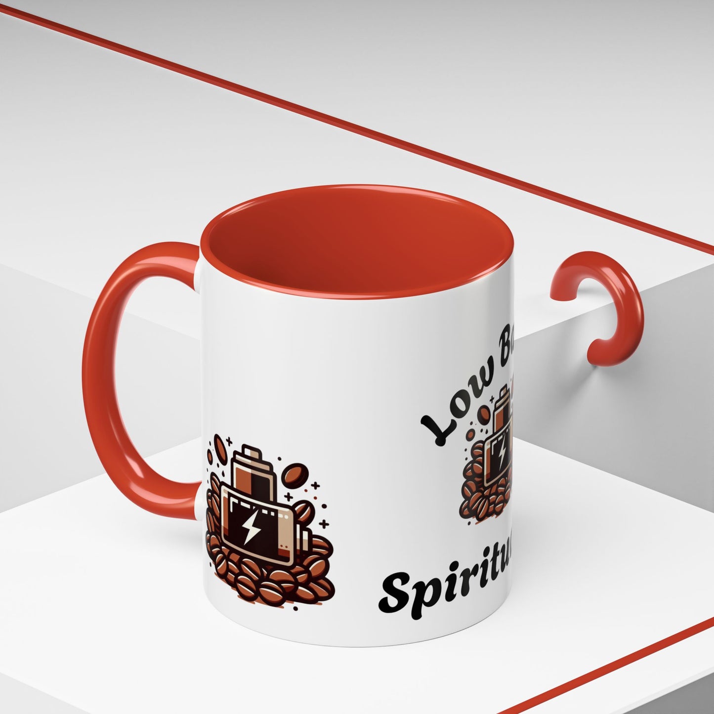 Low Battery Coffee Mug, Funny Coffee Cup