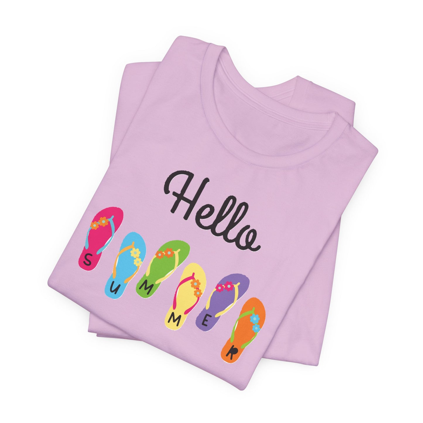 Hello Summer Flip Flop Tee, Summer T-Shirt.