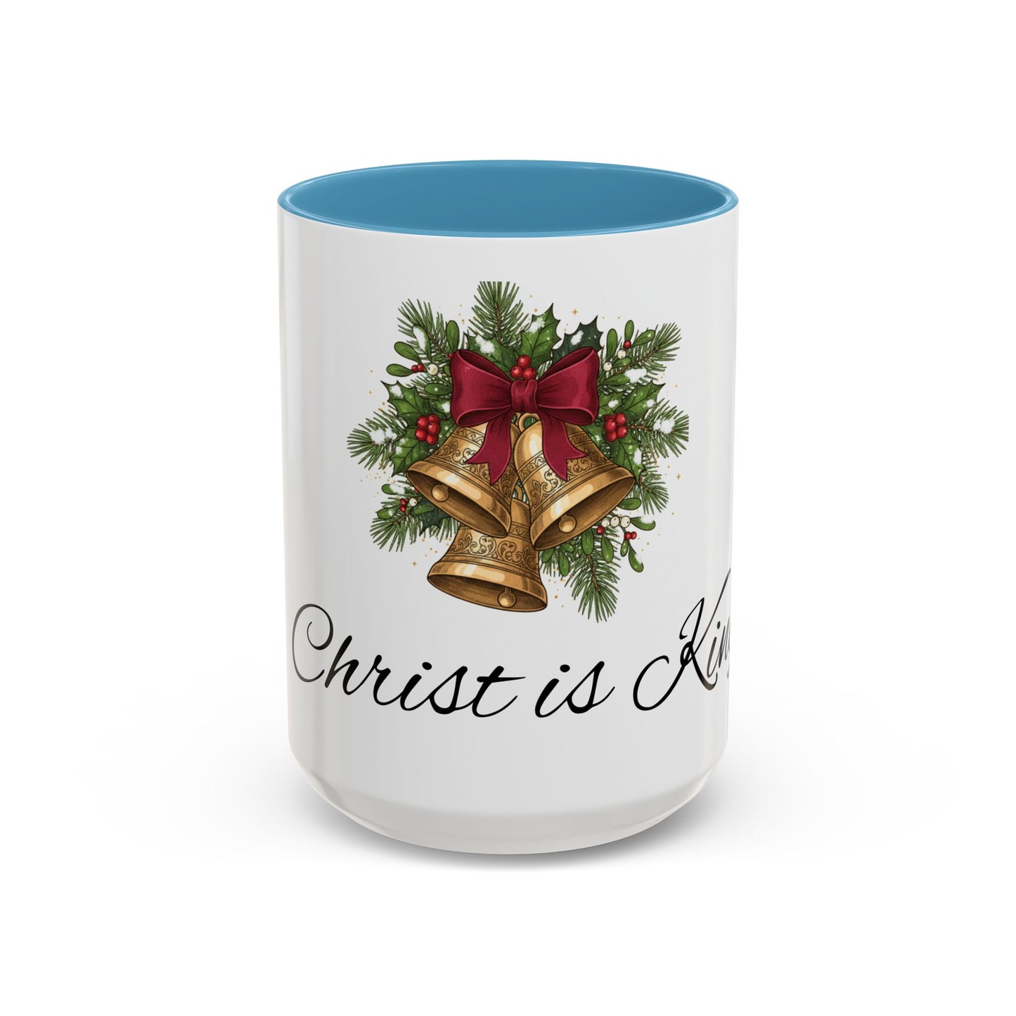 Christmas Bells 'Christ is King' Accent Coffee Mug