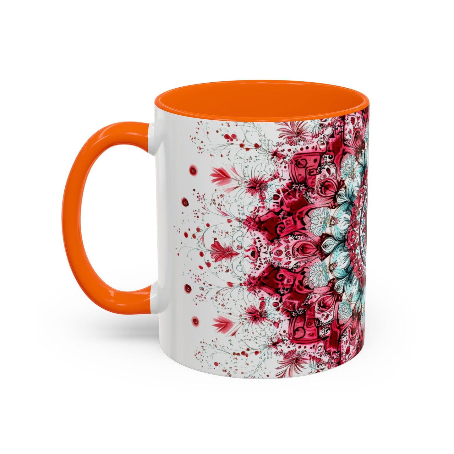 Bohemian Mandala Accent Coffee Mug  Artistic Gift for Coffee Lovers.