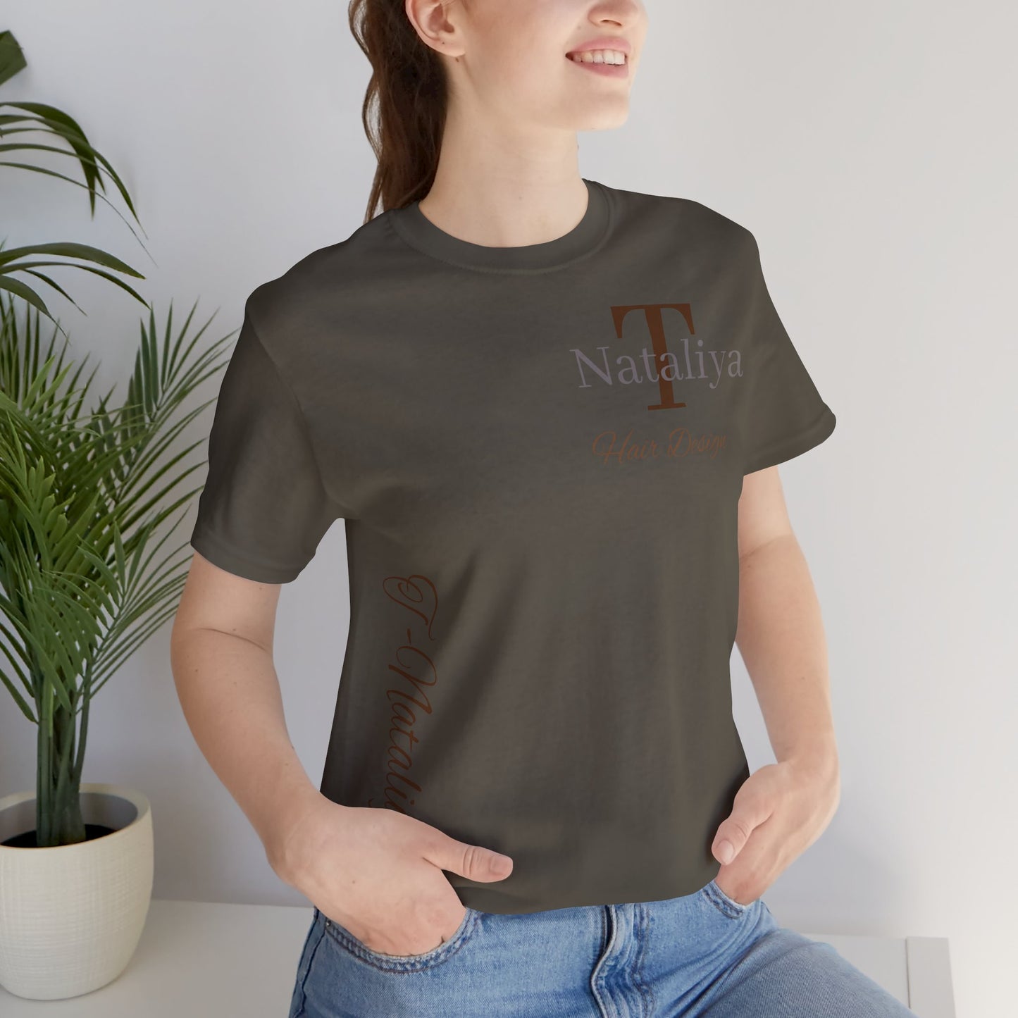 Nataliya Hair Design T-Shirt — Elegant Salon Logo Tee