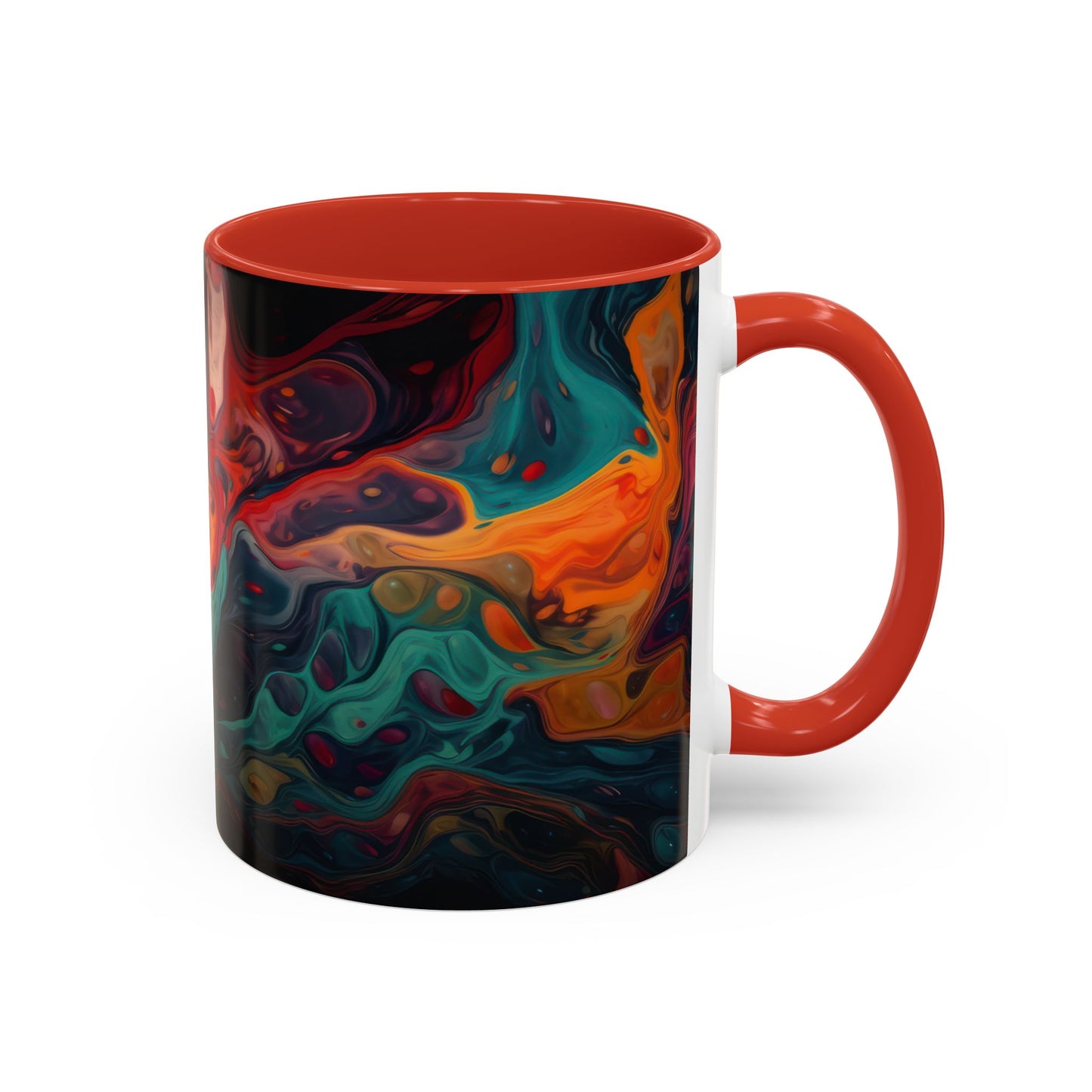 Colorful Abstract Accent Coffee Mug - Unique Art Mug.