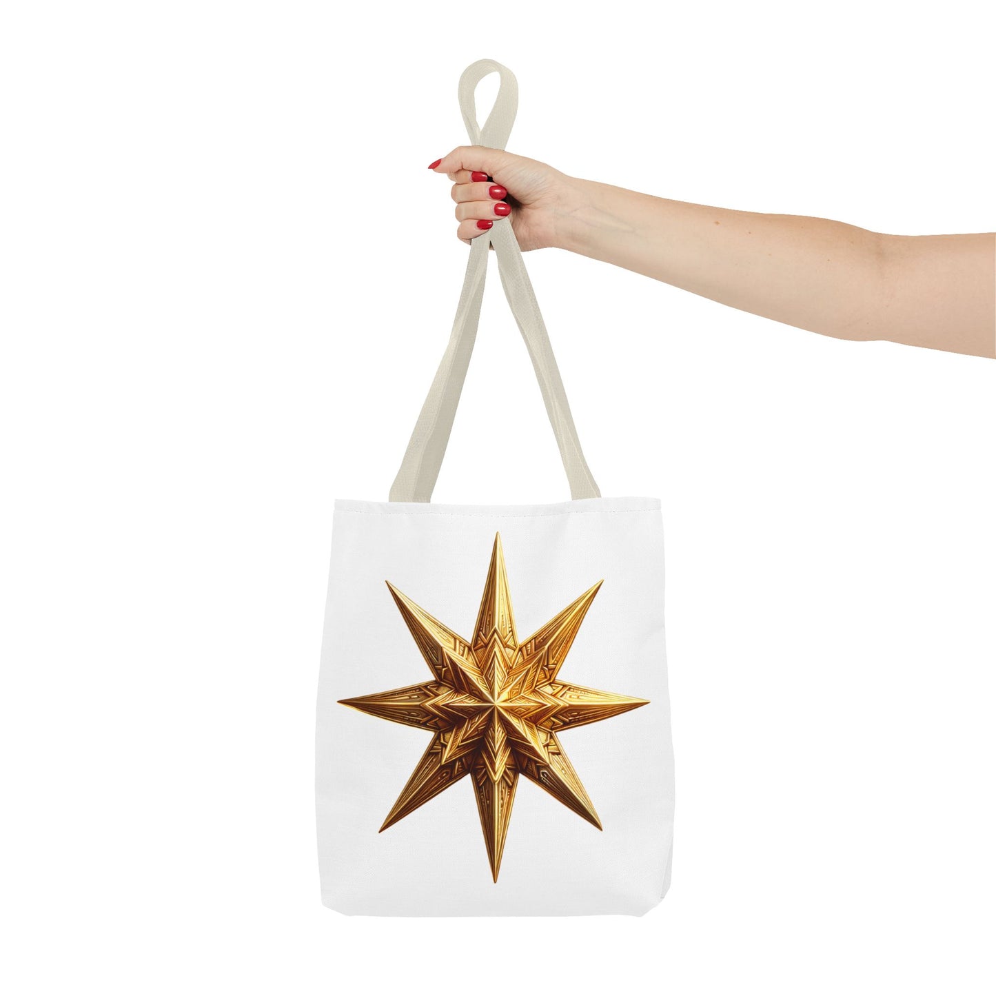 Golden Star Tote Bag, Stylish Reusable Tote, Eco-Friendly Shopping Bag.