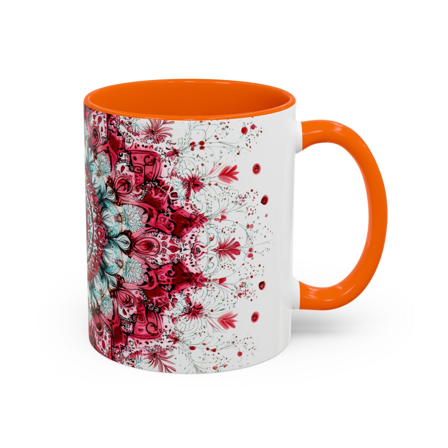 Bohemian Mandala Accent Coffee Mug  Artistic Gift for Coffee Lovers.