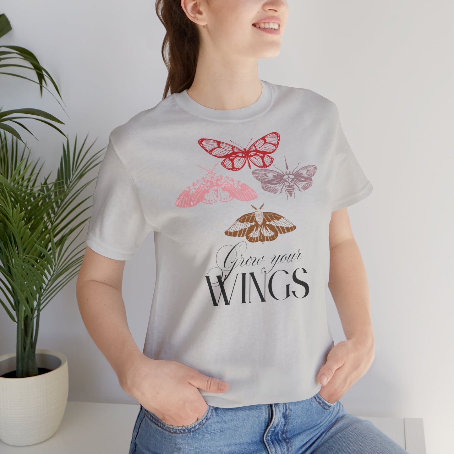 Butterfly Wings Unisex Tee - Inspirational Shirt for Nature Lovers, Gift for Her, Summer Outfit, Motivational Apparel, Casual Wear