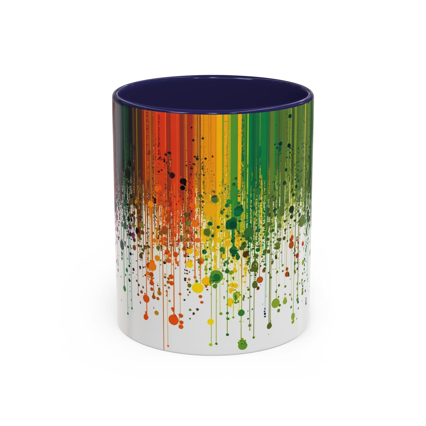 Vibrant Drip Pattern Ceramic Coffee Mug.