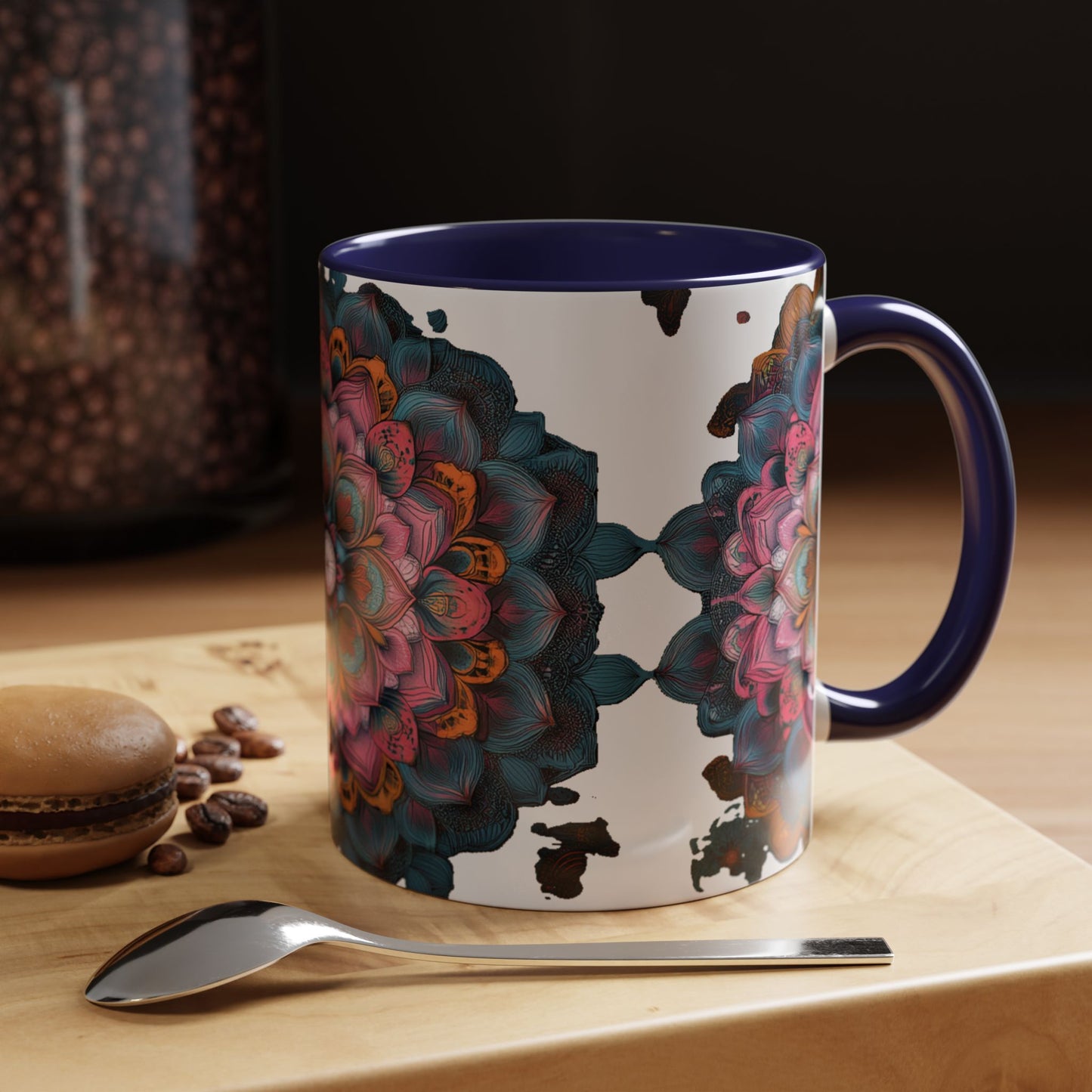Colorful Mandala Accent Coffee Mug.