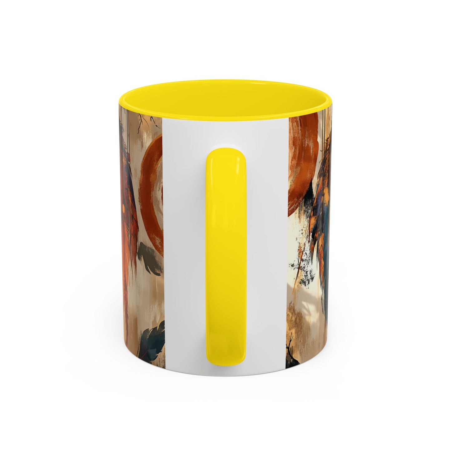 Bohemian Feather Coffee Mug, Dreamy Mug for Coffee Lovers, Unique Gift for Creatives, Boho Kitchen Decor, Holiday Gift