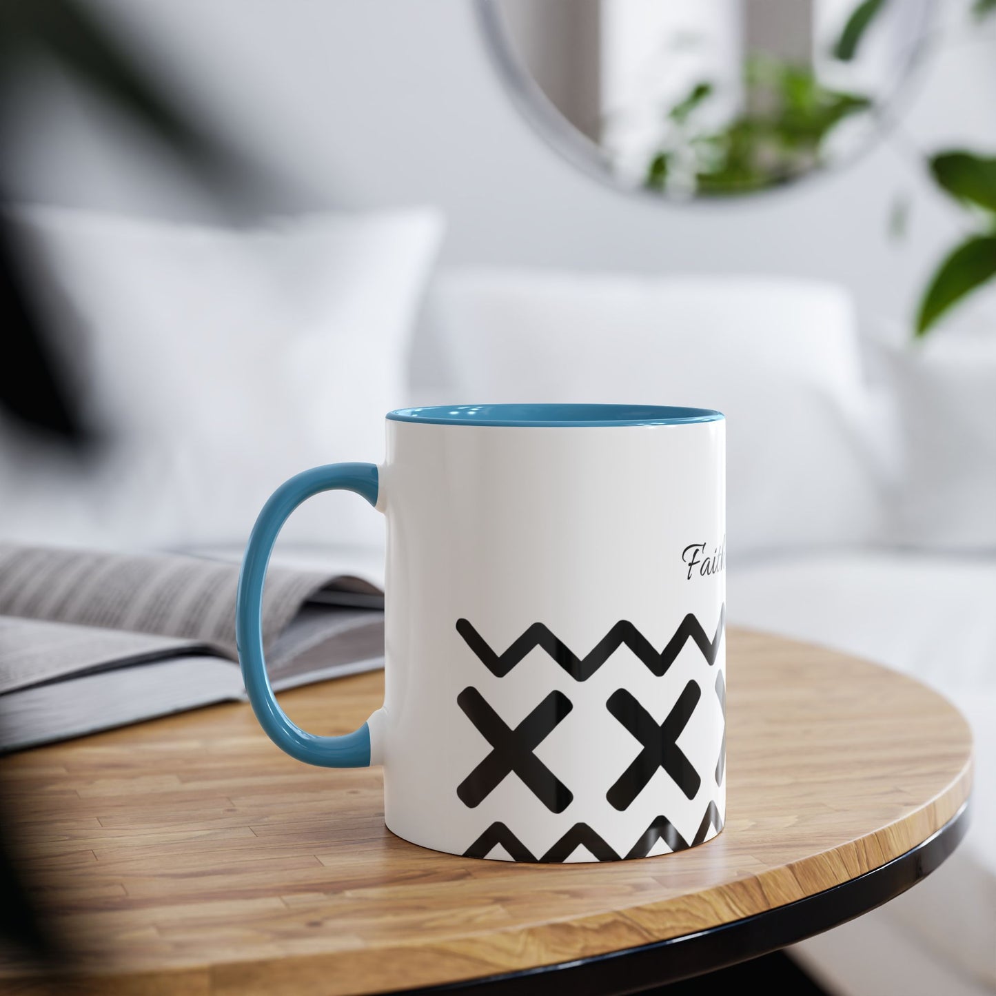 Faith in Action Ceramic Coffee Mug , Two-Tone