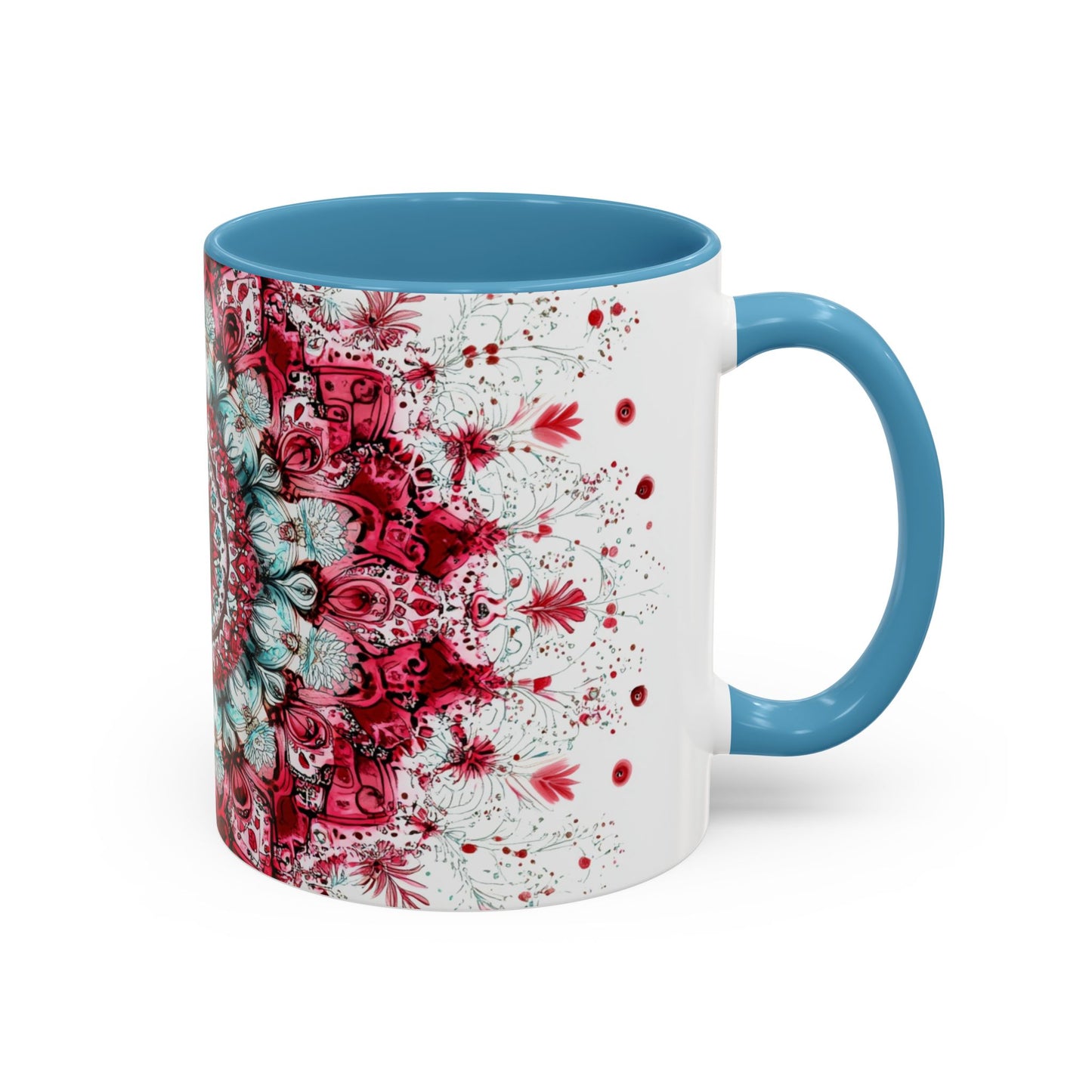 Bohemian Mandala Accent Coffee Mug  Artistic Gift for Coffee Lovers.