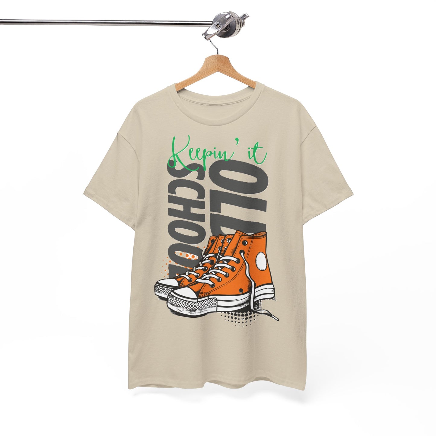 Unisex Cotton Tee - Keepin' it Old School, Vintage Graphic T-Shirt, Retro Style.