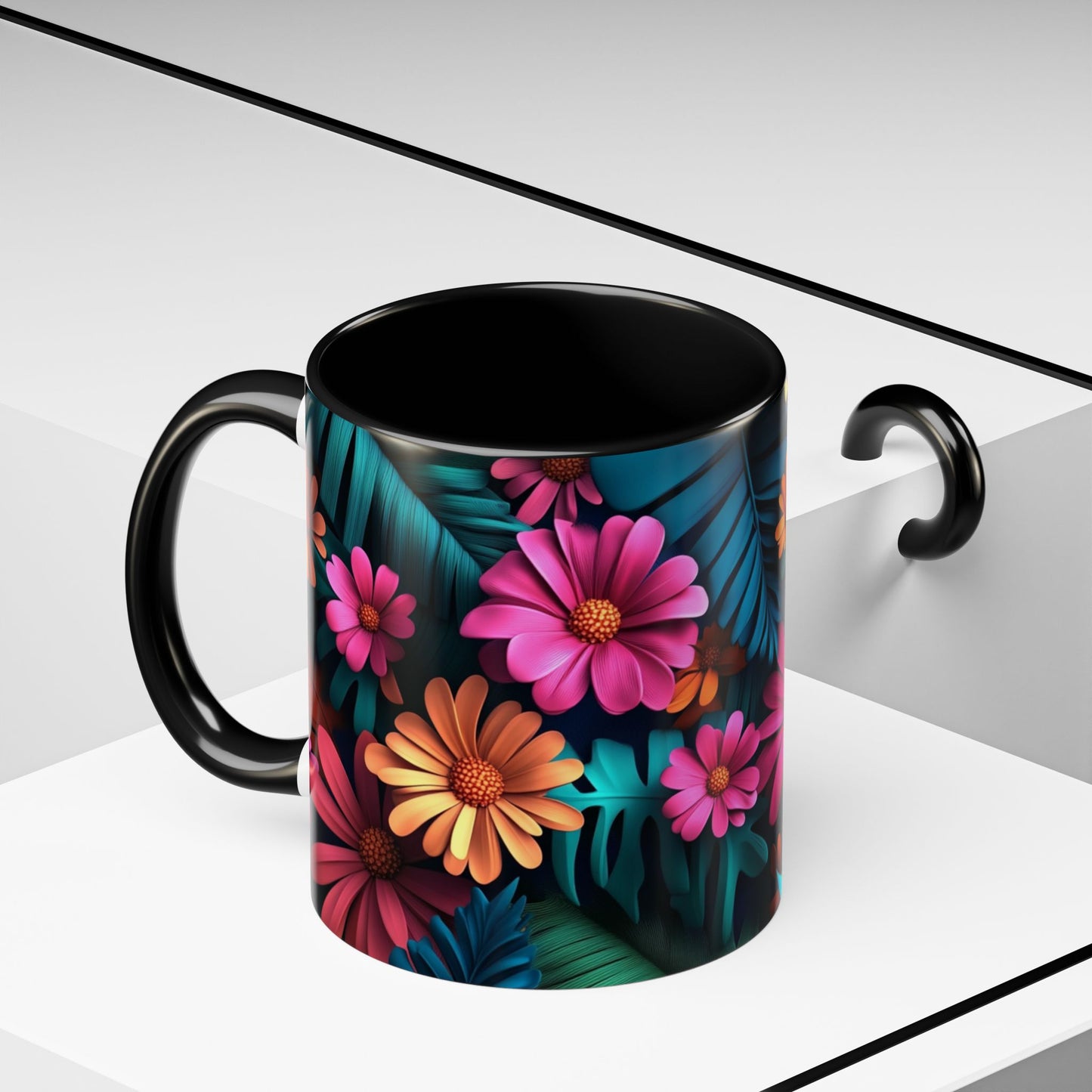 Vibrant Floral Coffee Mug