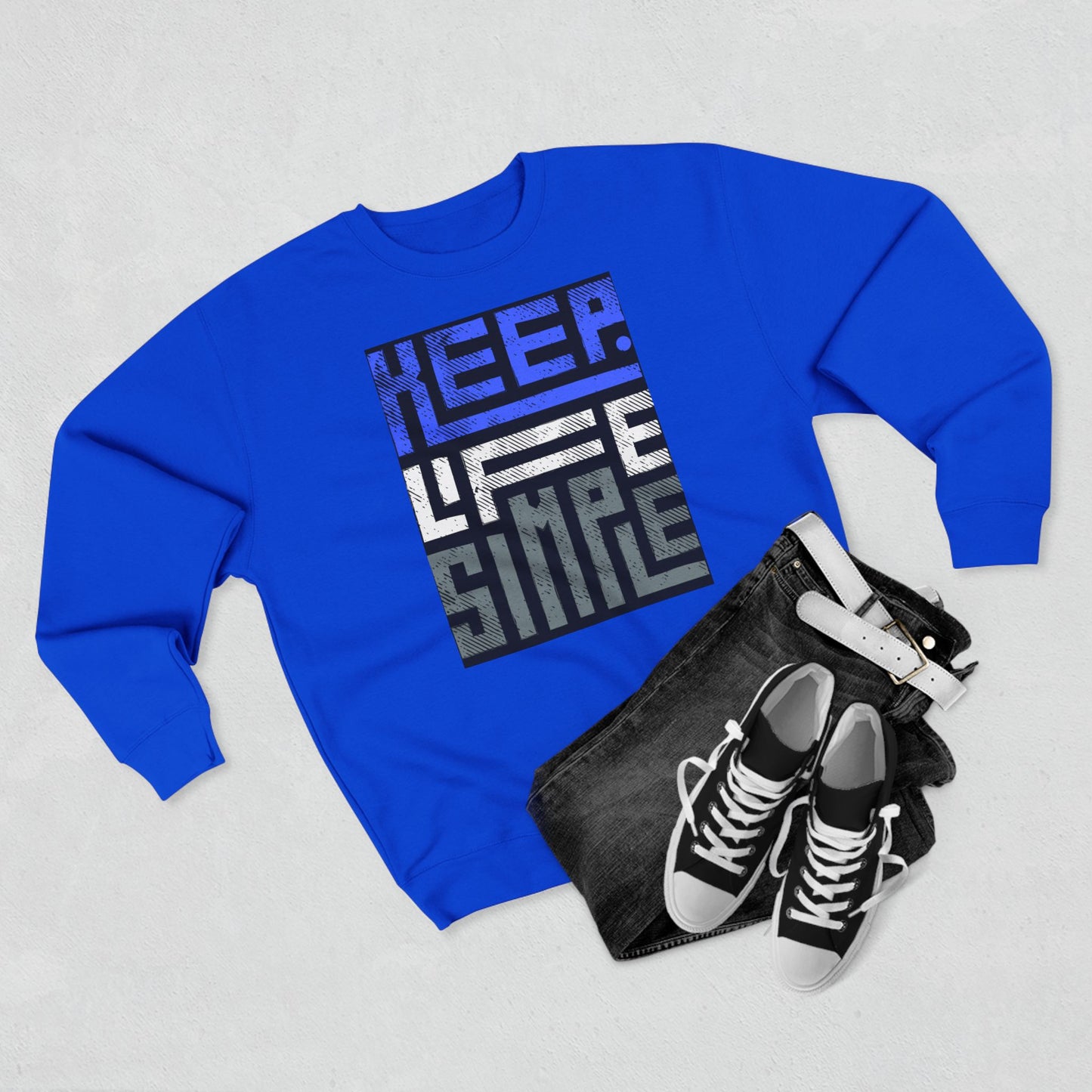 Keep Life Simple Unisex Crewneck Sweatshirt.
