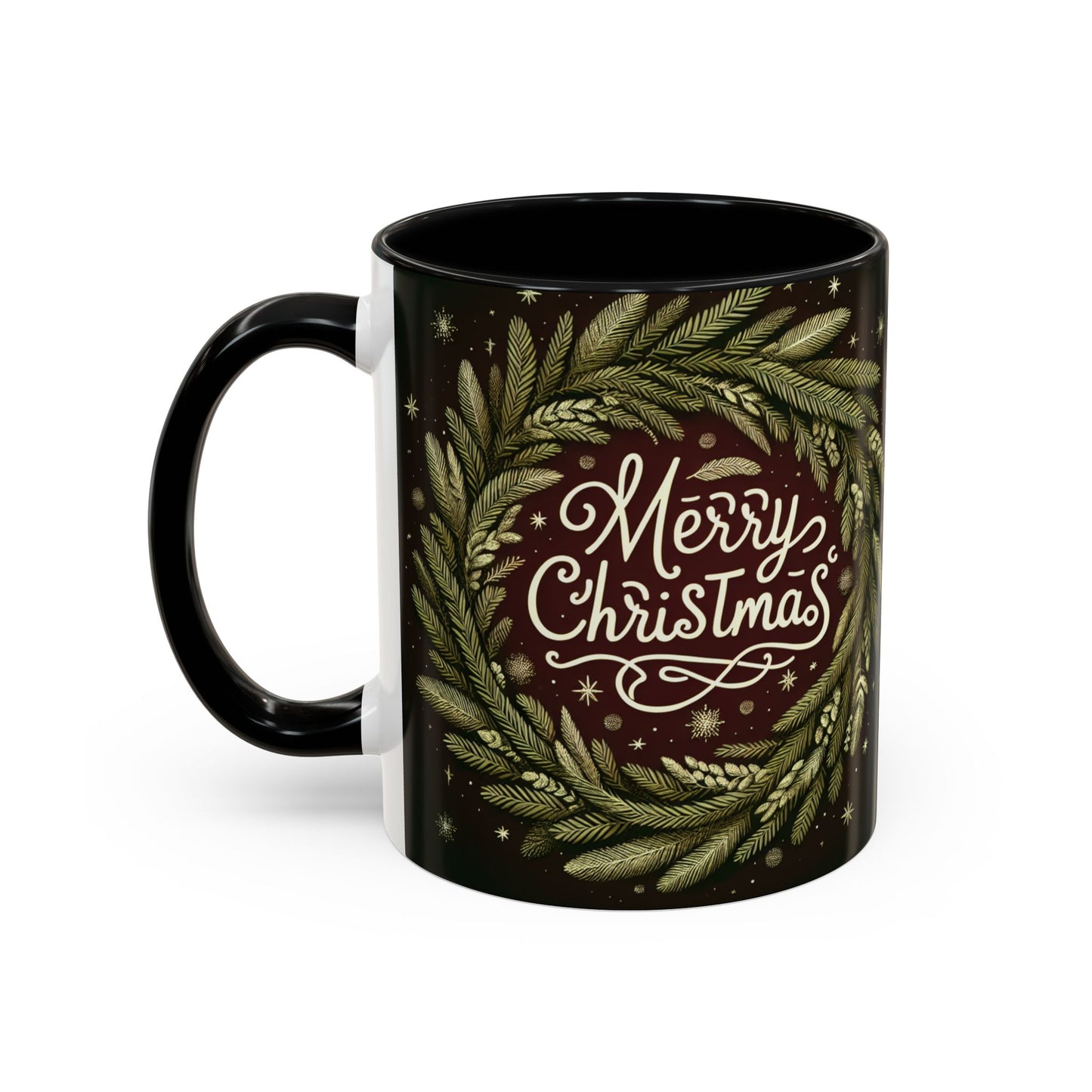 Merry Christmas Accent Coffee Mug
