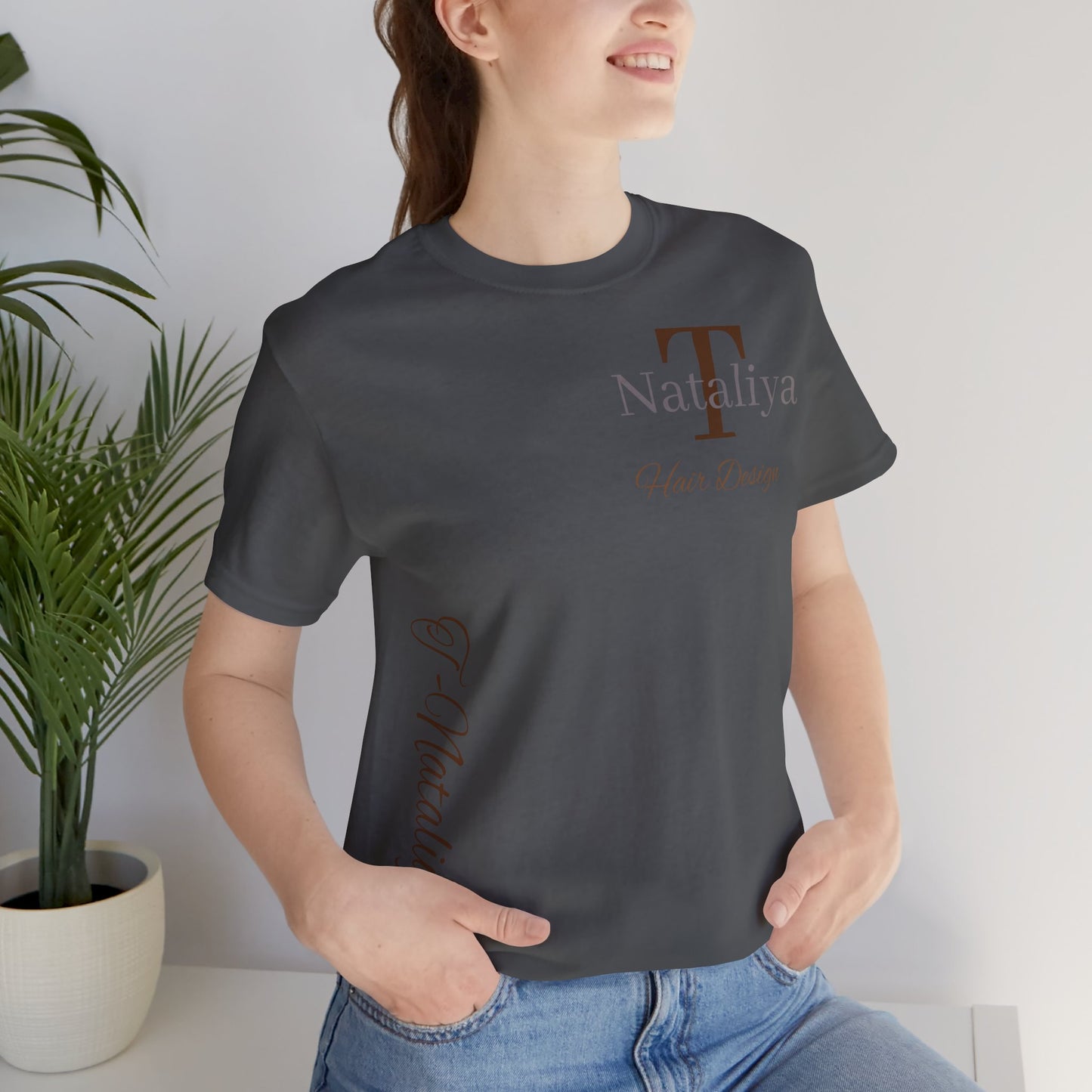 Nataliya Hair Design T-Shirt — Elegant Salon Logo Tee