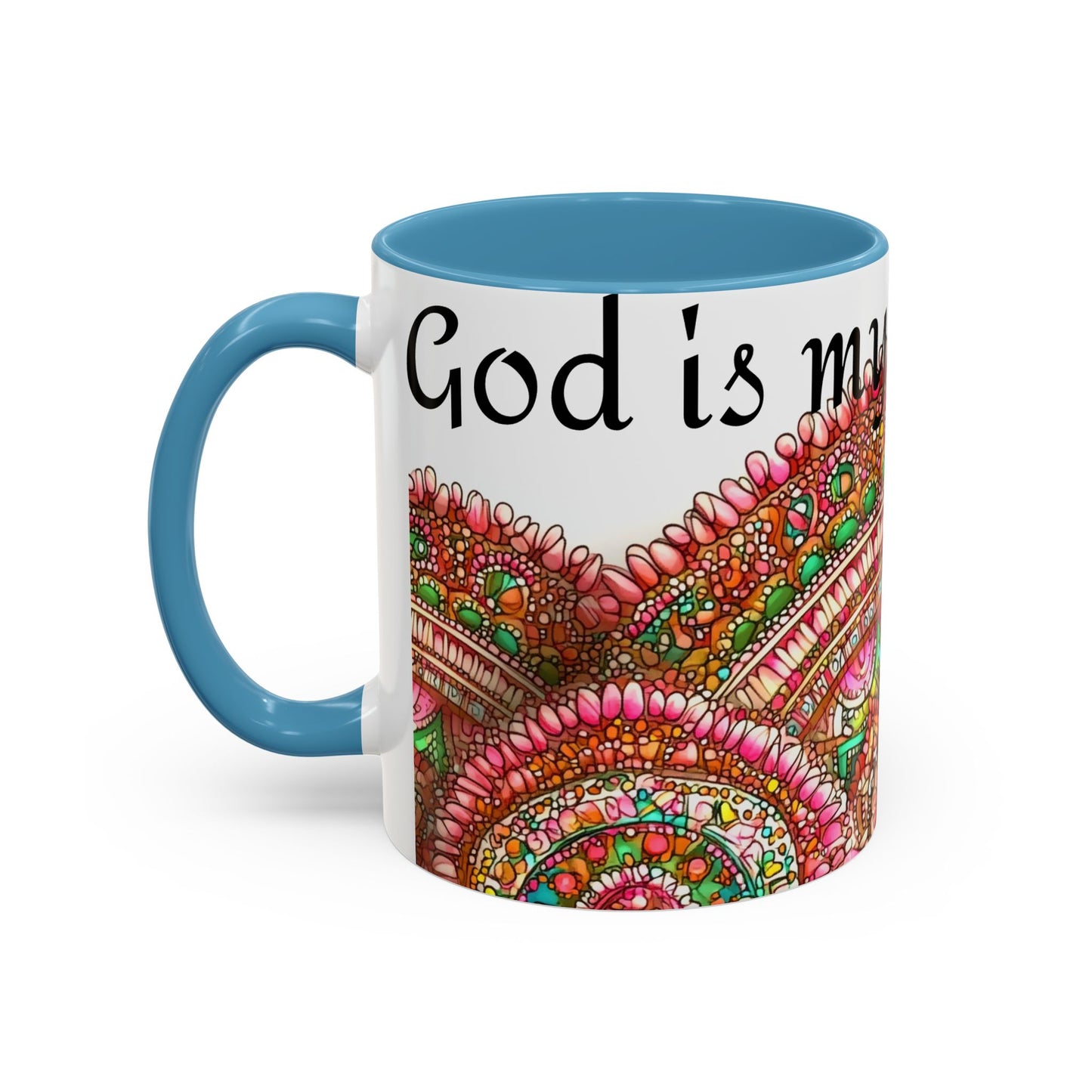 Colorful Spiritual Coffee Mug "God is my Redeemer"