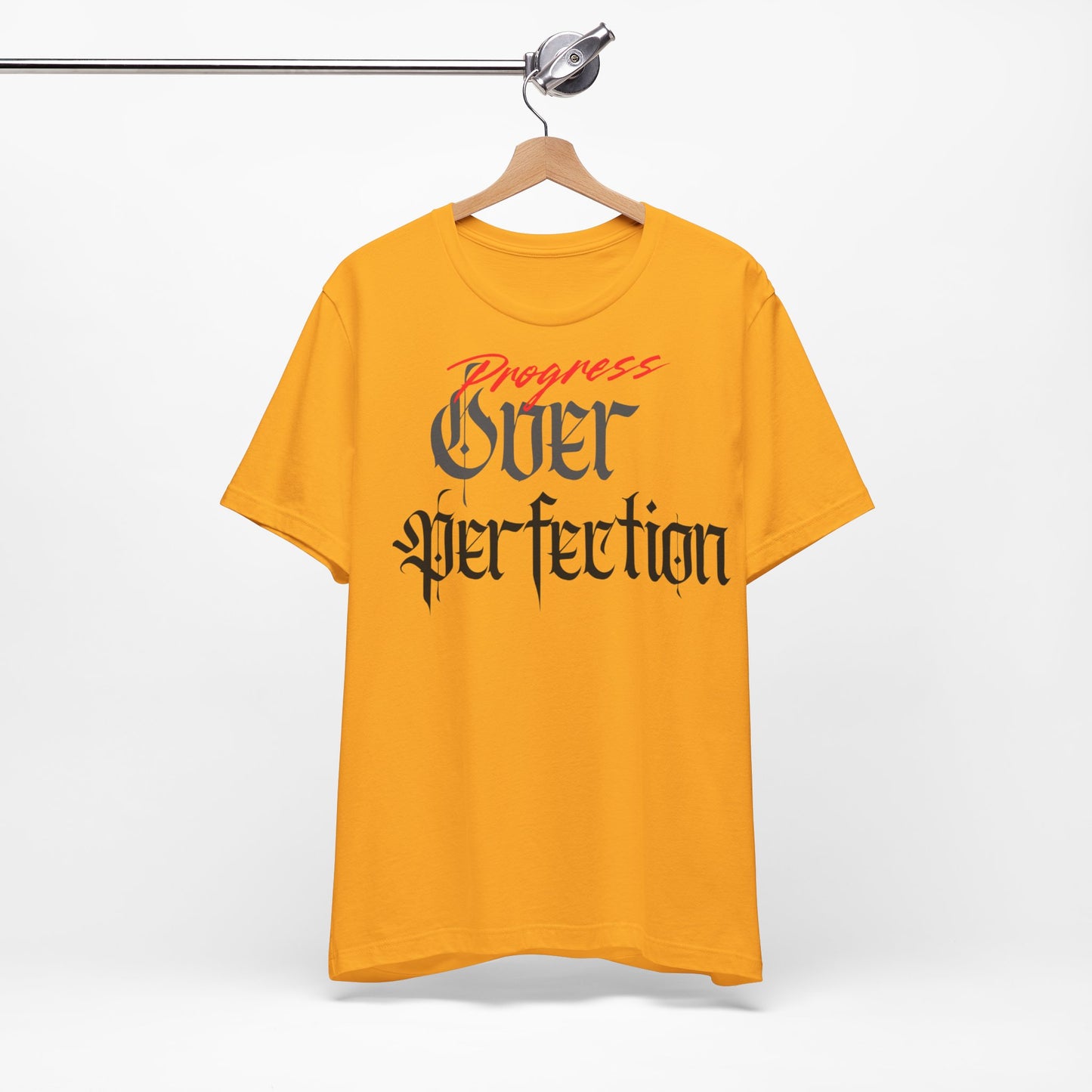 Progress Over Perfection Tee - Casual, Motivational T-Shirt for Self-Improvement.