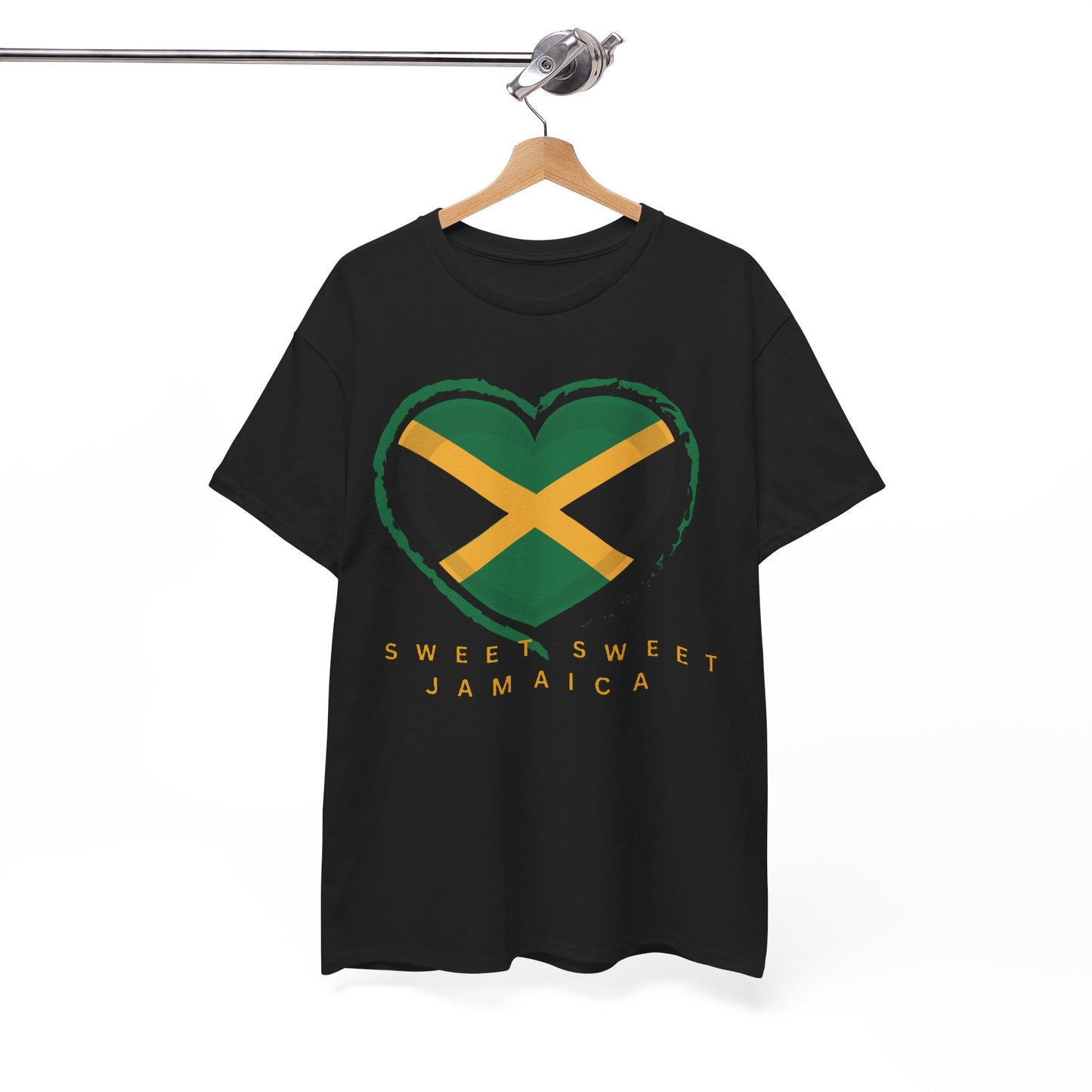 Unisex Heavy Cotton Tee with Sweet Sweet Jamaica Design.