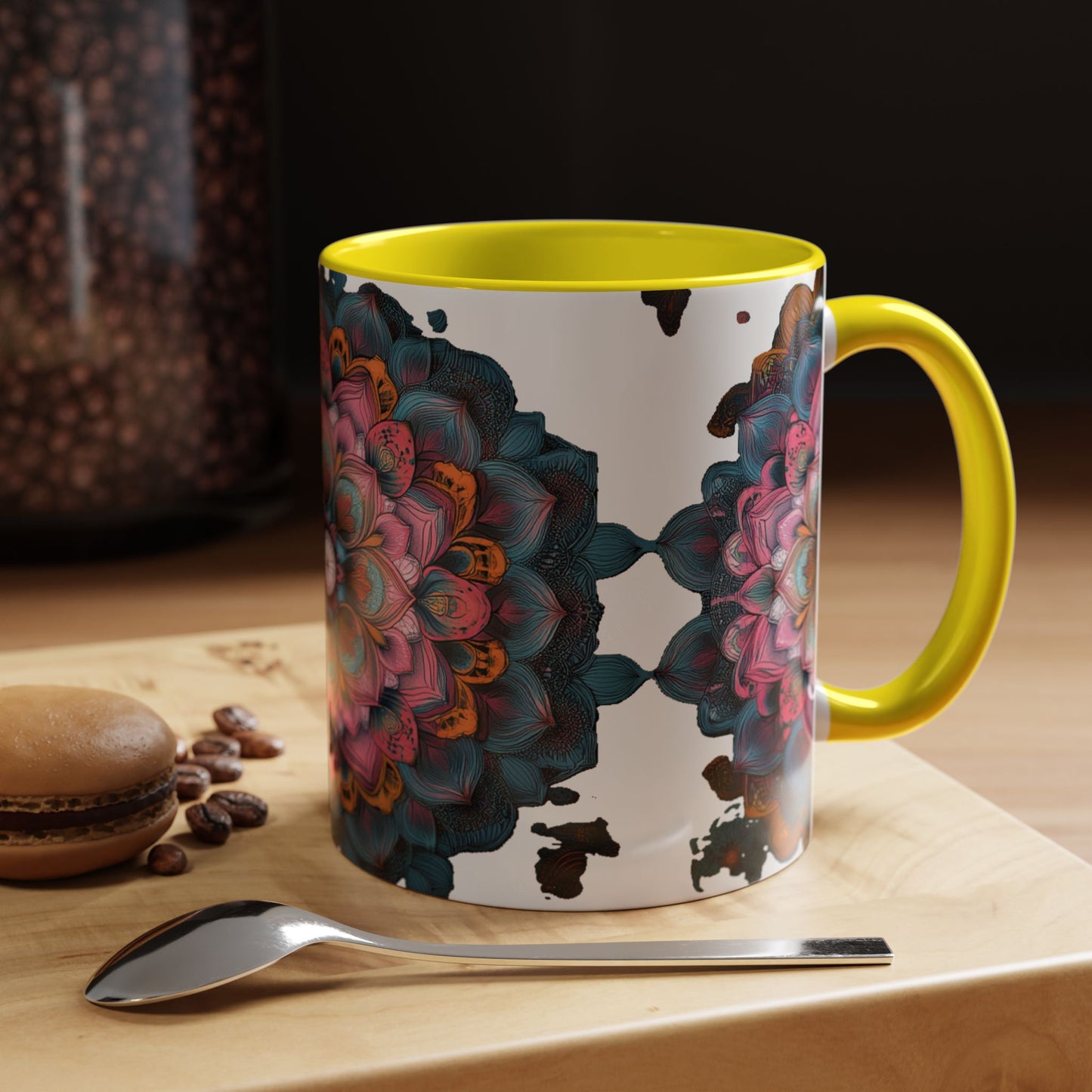 Colorful Mandala Accent Coffee Mug.