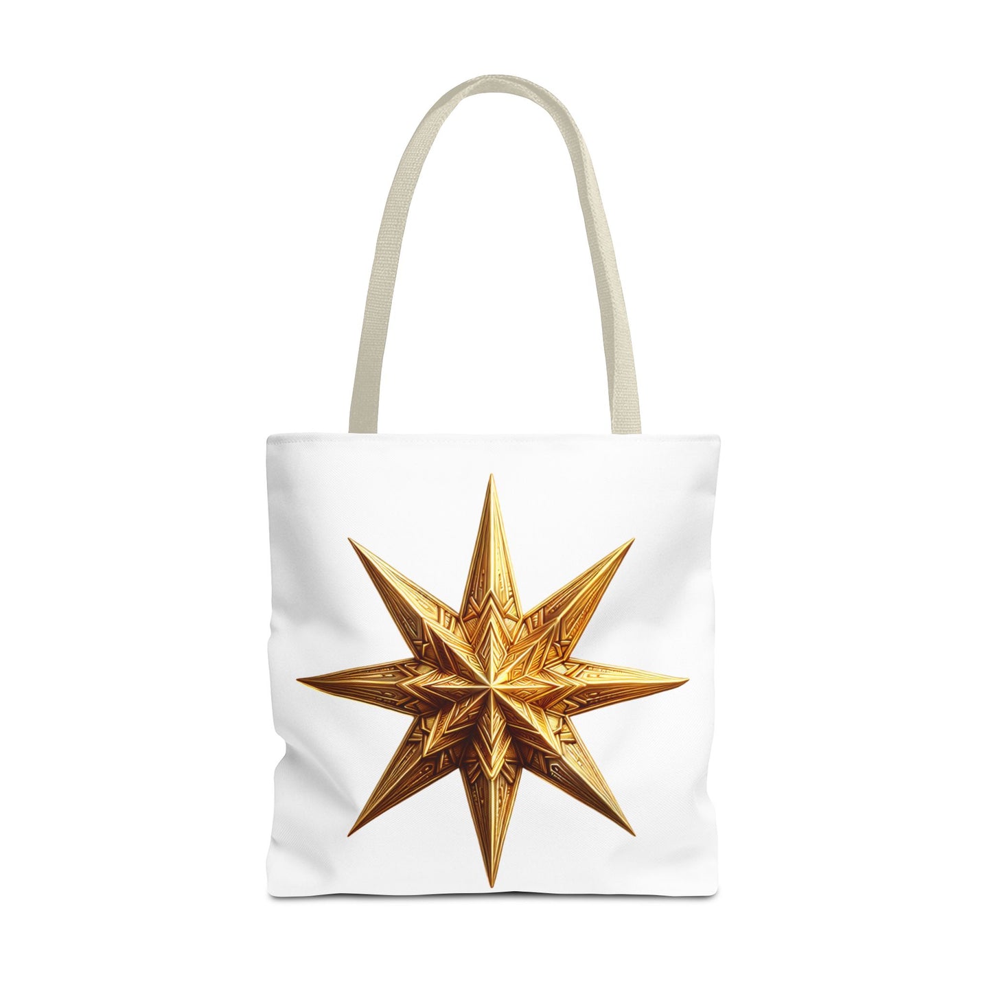 Golden Star Tote Bag, Stylish Reusable Tote, Eco-Friendly Shopping Bag.