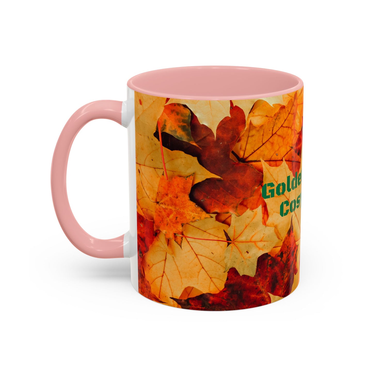 Leafy Falls Vibes, Accent Coffee Mug.
