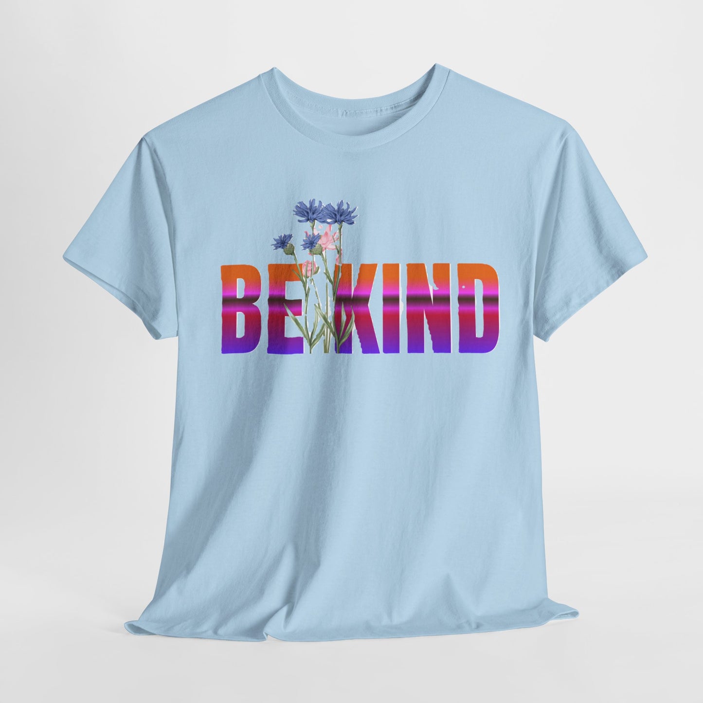 Unisex Heavy Cotton Tee - Be Kind Graphic Tee, Inspirational Shirt, Positive Quote T-Shirt, Everyday Wear, Gifts for Friends, LGBTQ+ Apparel