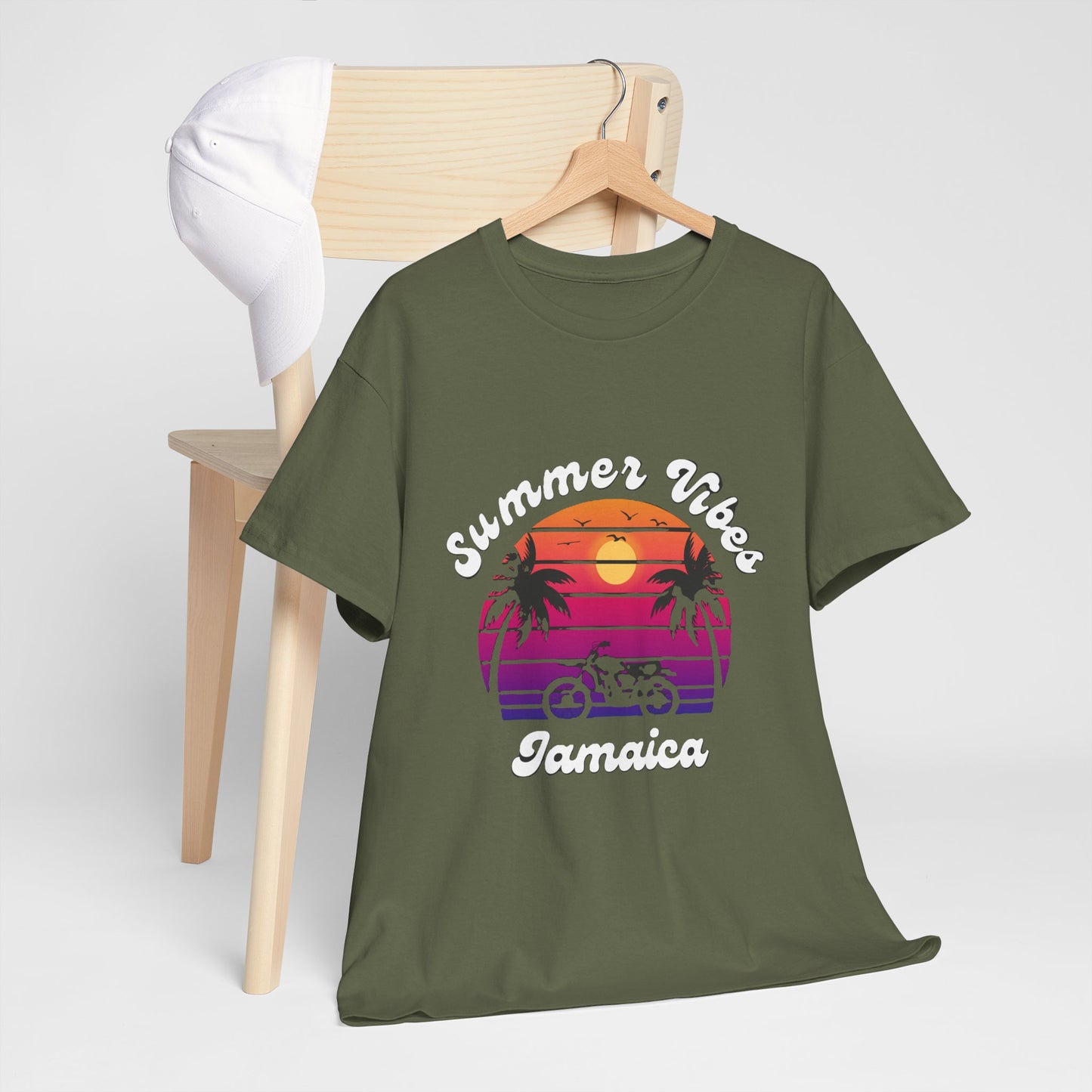 Summer Vibes Unisex Tee, Sunset Tropical Shirt.