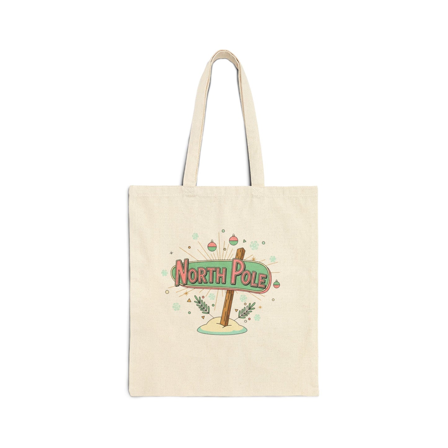 North Pole Sign Tote mid century Christmas