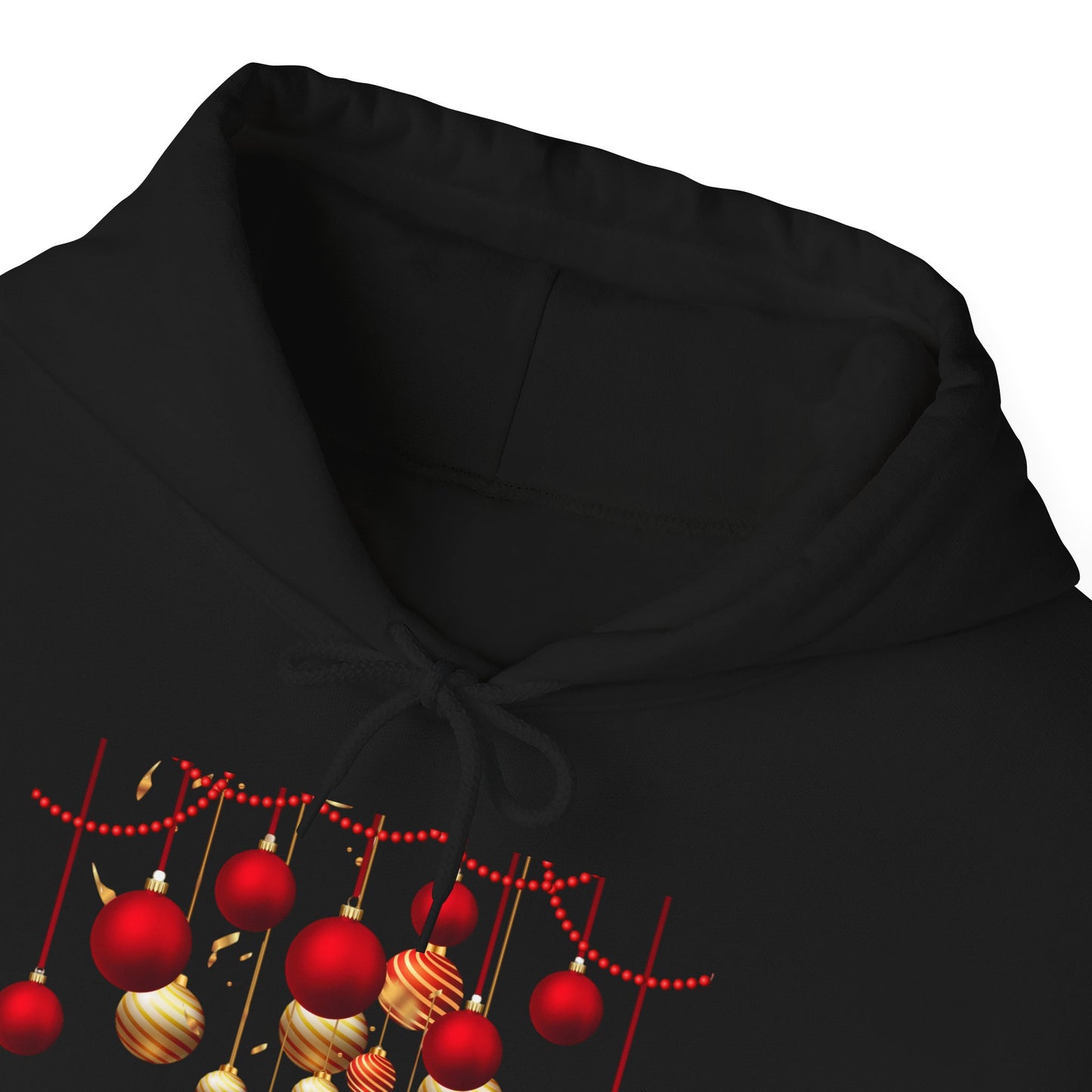 Christmas Ornaments Hoodie — "A Christmas Time Yuh Nuh" Festive Holiday Sweatshirt
