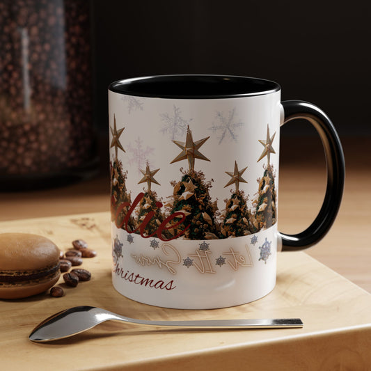 Christmas Trees Accent Coffee Mug – 'Merry Christmas'