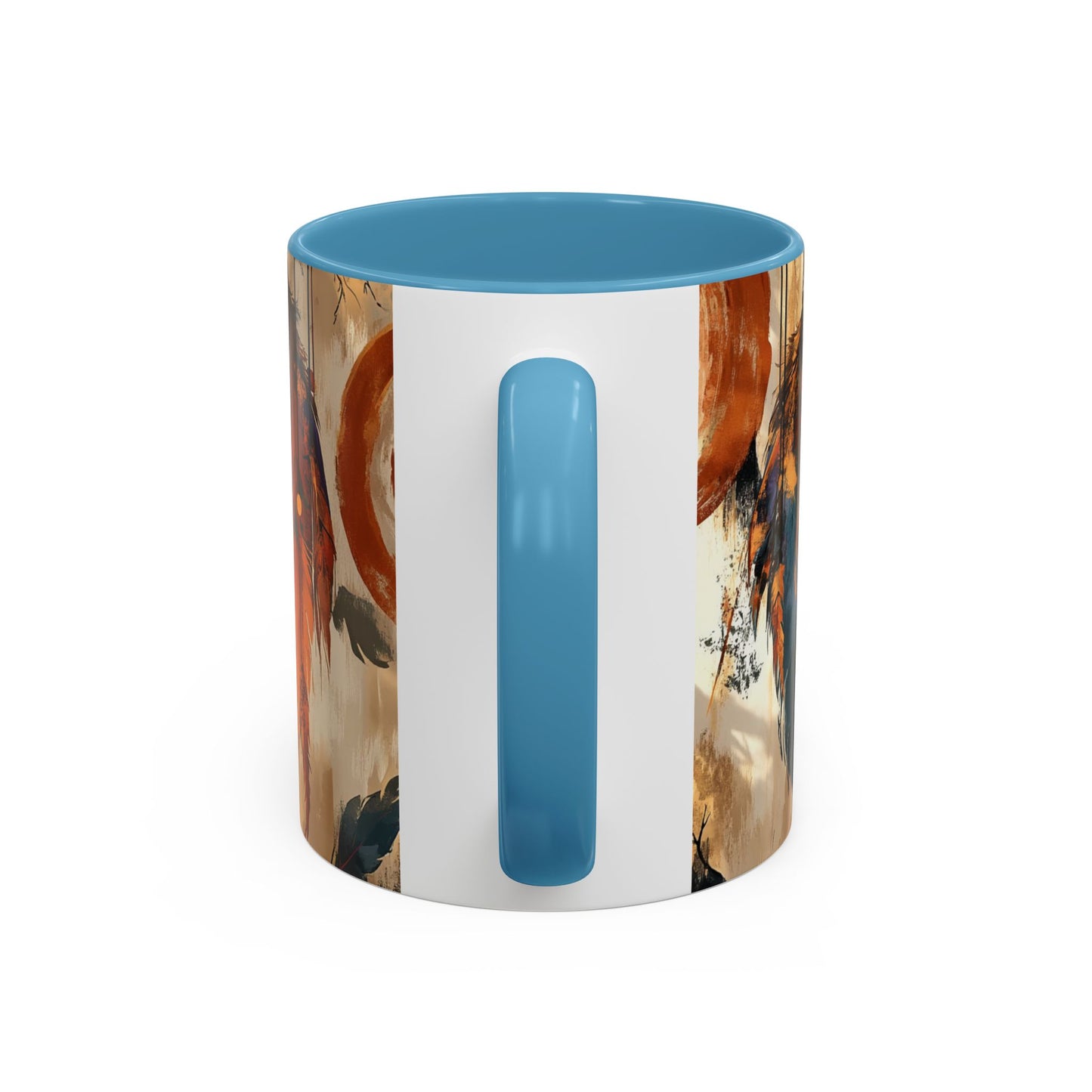 Bohemian Feather Coffee Mug, Dreamy Mug for Coffee Lovers, Unique Gift for Creatives, Boho Kitchen Decor, Holiday Gift