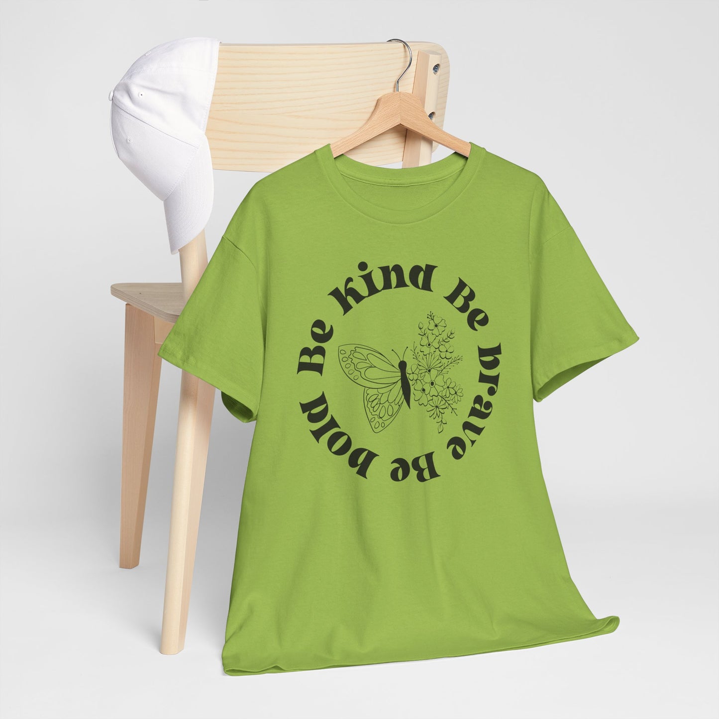 Unisex Heavy Cotton Tee - "Be Kind, Be Brave, Be Bold"