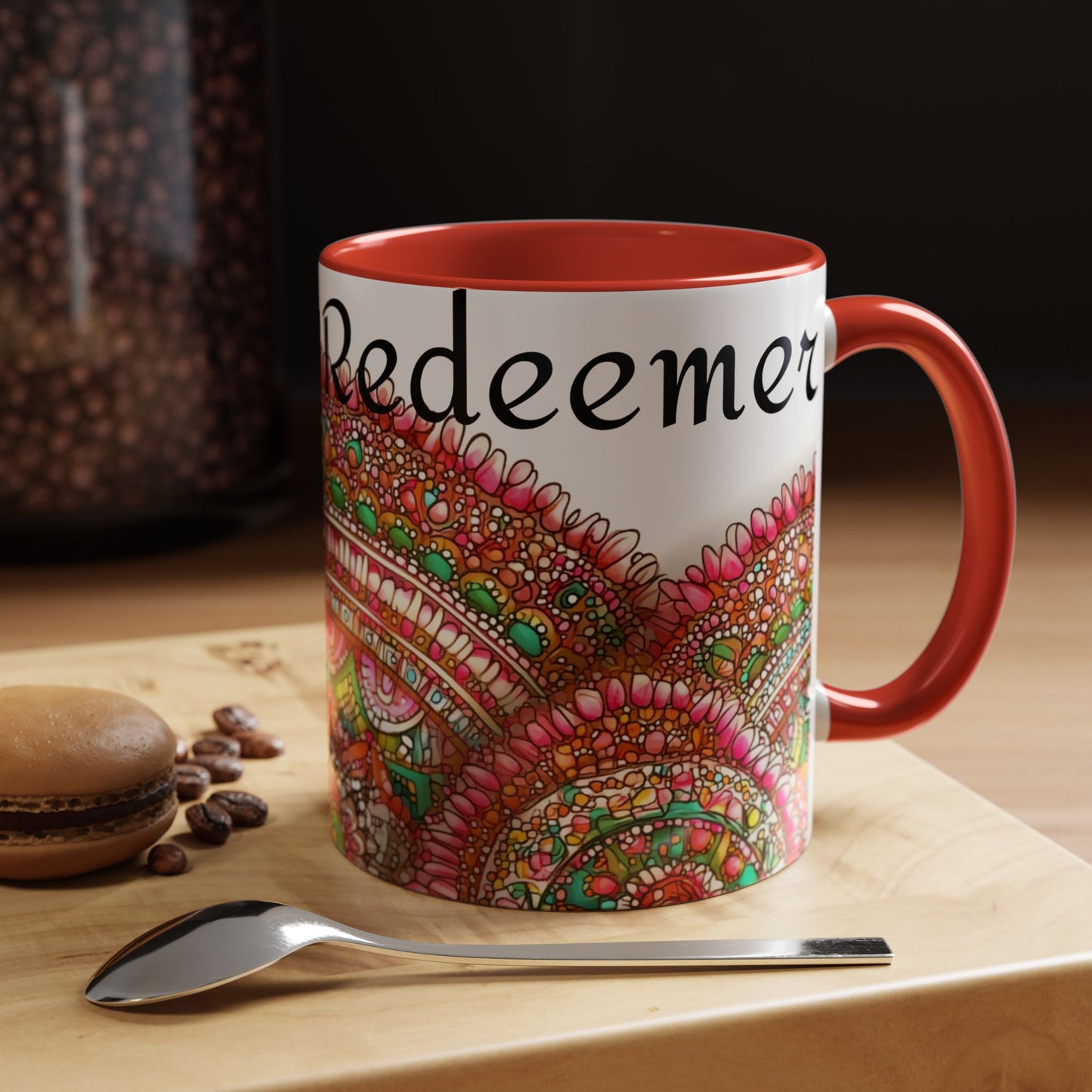 Colorful Spiritual Coffee Mug "God is my Redeemer"