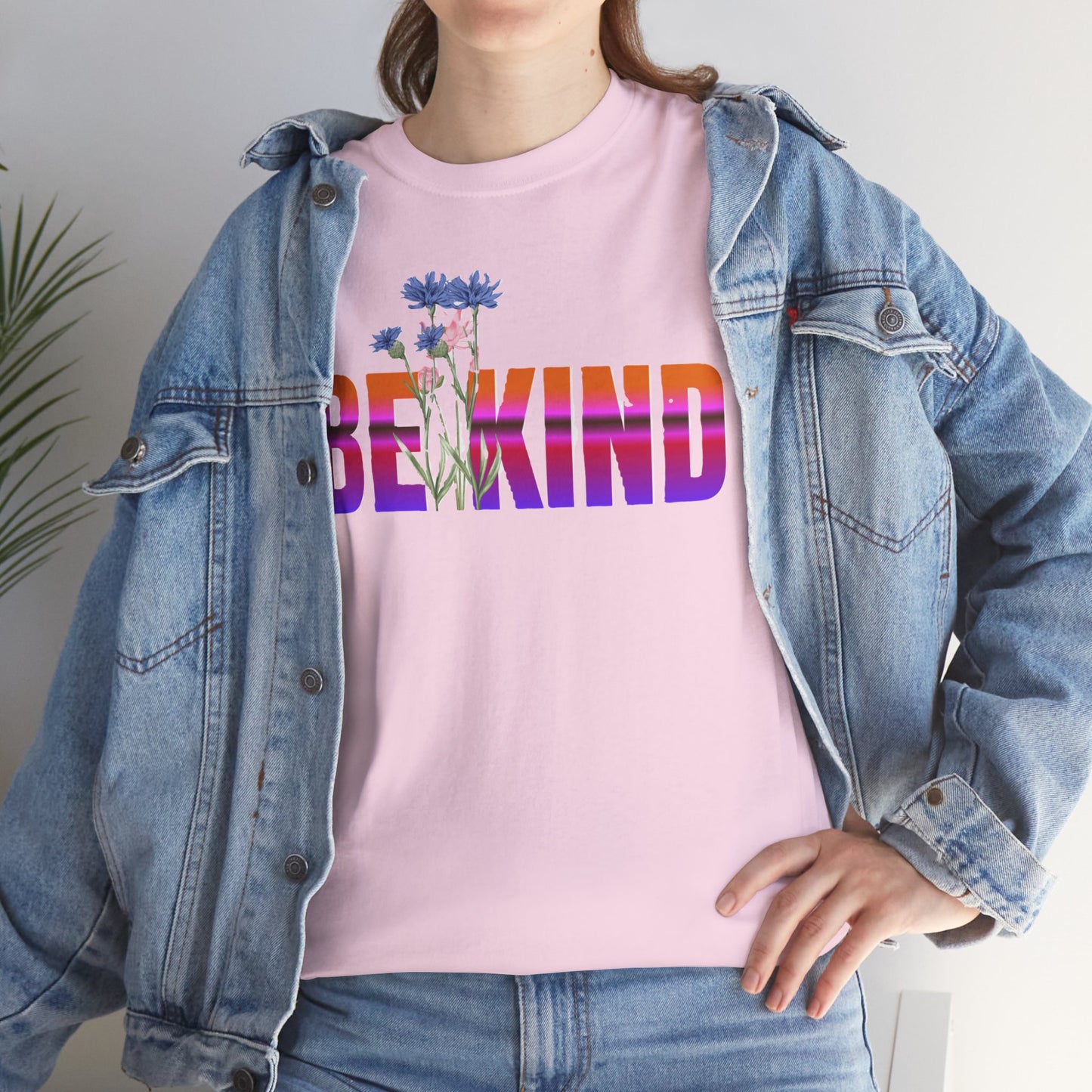 Unisex Heavy Cotton Tee - Be Kind Graphic Tee, Inspirational Shirt, Positive Quote T-Shirt, Everyday Wear, Gifts for Friends, LGBTQ+ Apparel