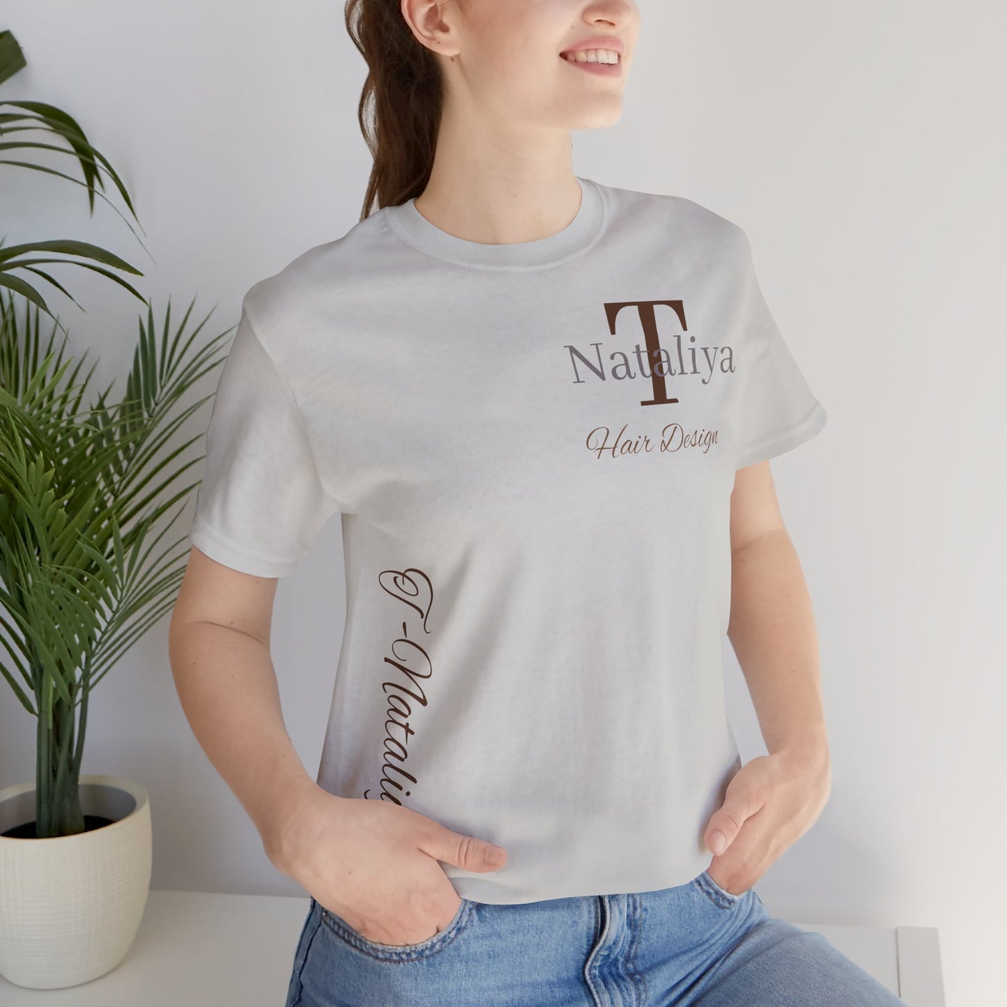 Nataliya Hair Design T-Shirt — Elegant Salon Logo Tee