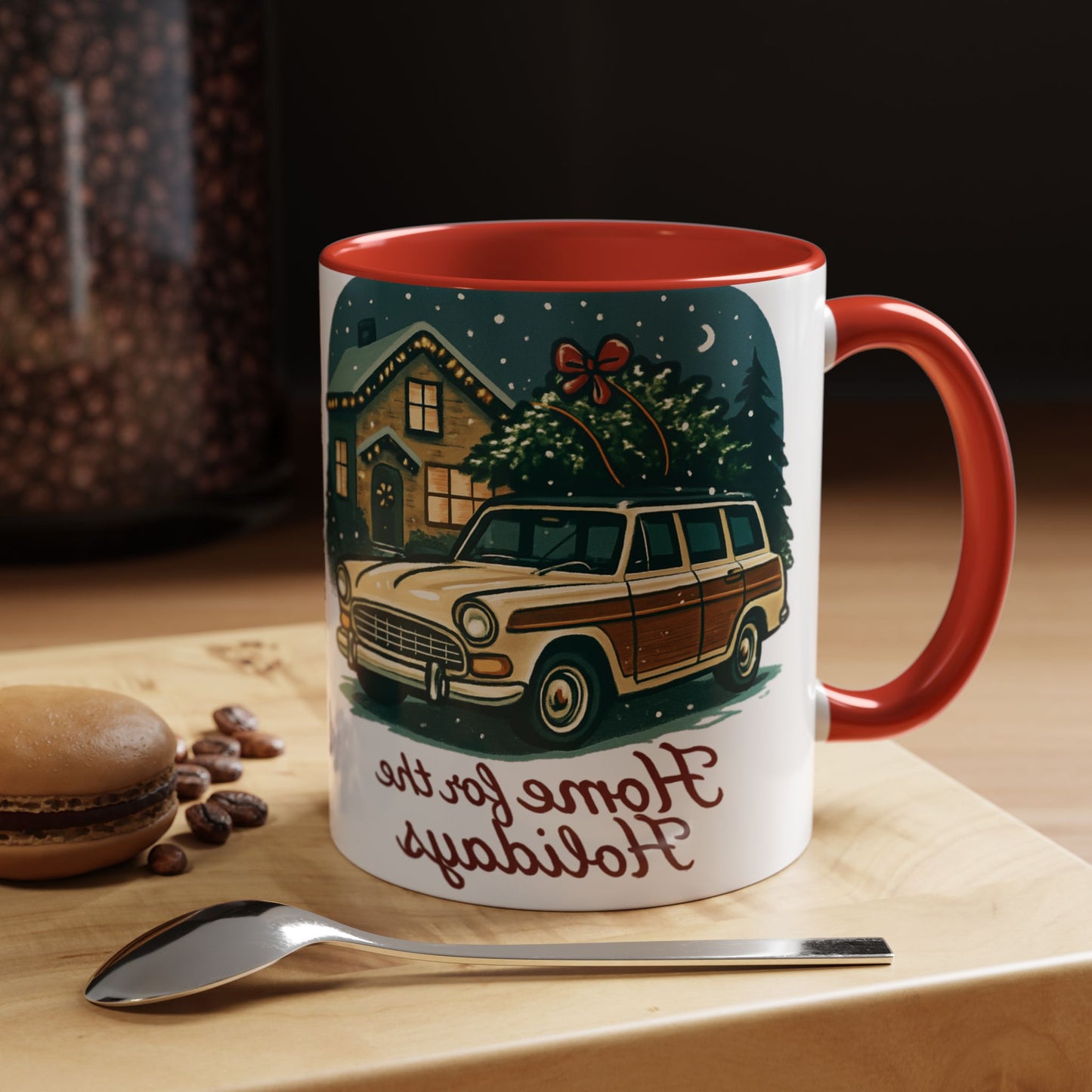 Charming Vintage Holiday Coffee Mug,