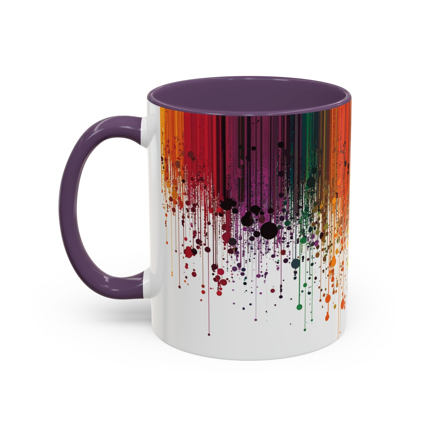 Vibrant Drip Pattern Ceramic Coffee Mug.