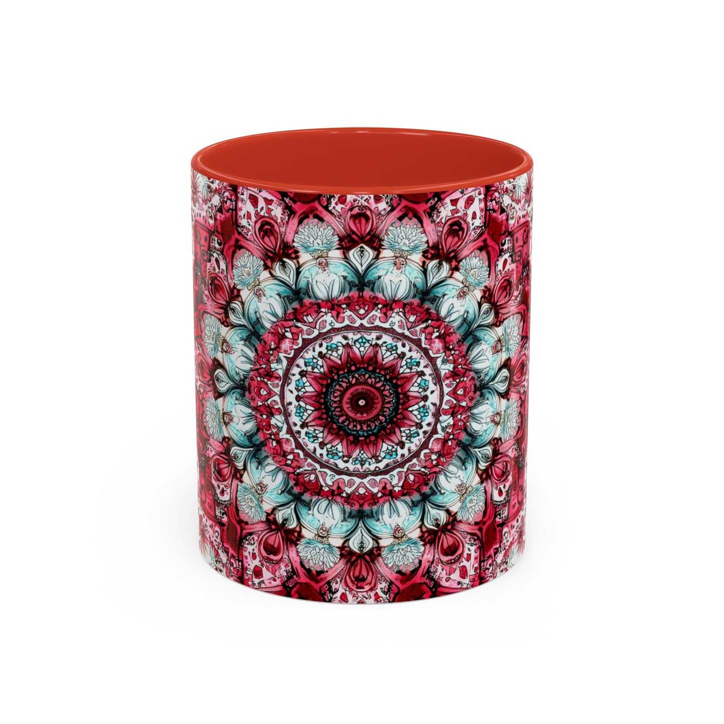 Bohemian Mandala Accent Coffee Mug  Artistic Gift for Coffee Lovers.