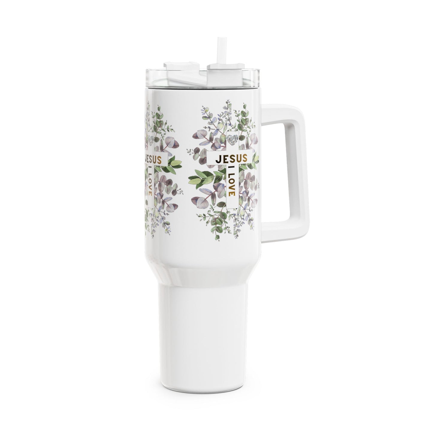 Floral 'Jesus Love' Travel Tumbler