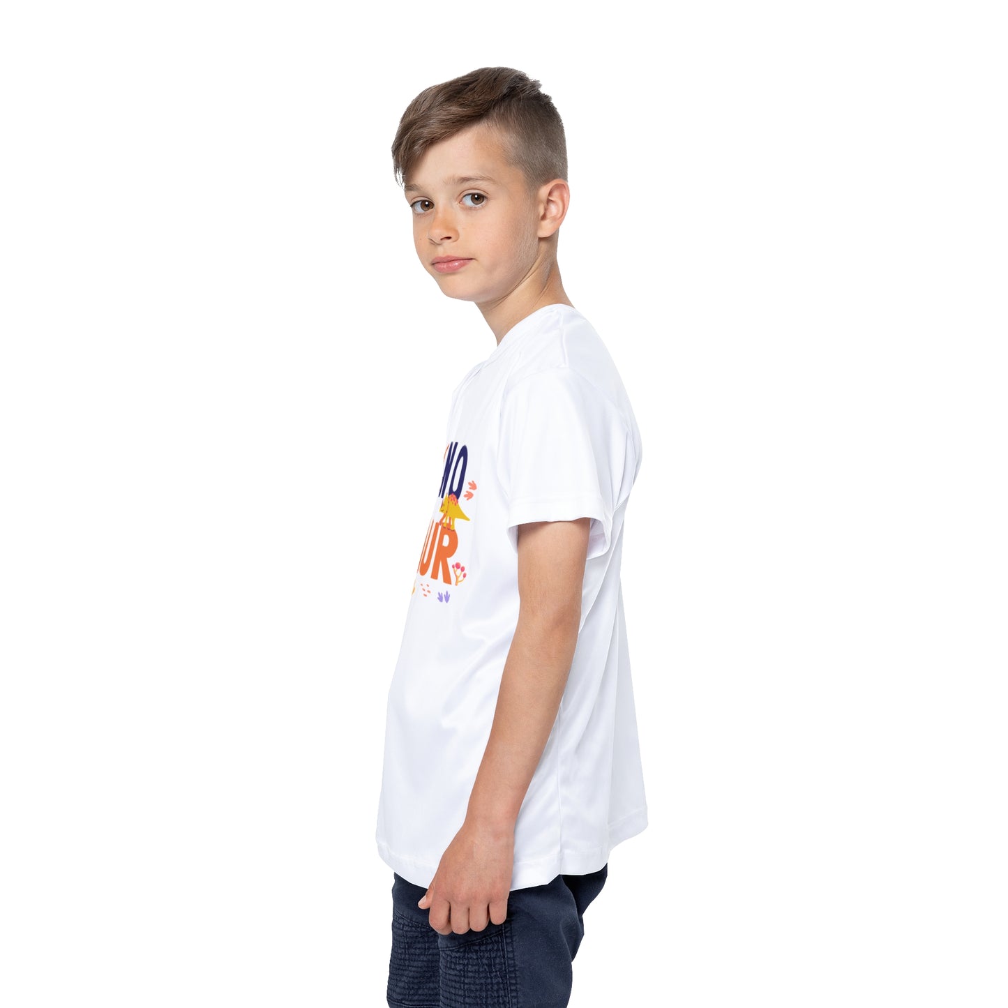 Kids Dinosaur Sports Jersey - Fun AOP Tee, Birthday Gift, Playwear, Dinosaur Lovers, Sports Team Apparel