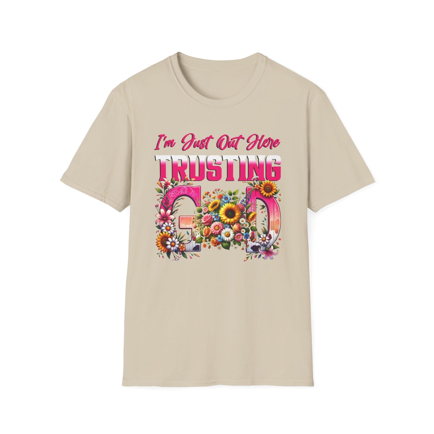 Floral Trusting God T-Shirt, Inspirational Tee.