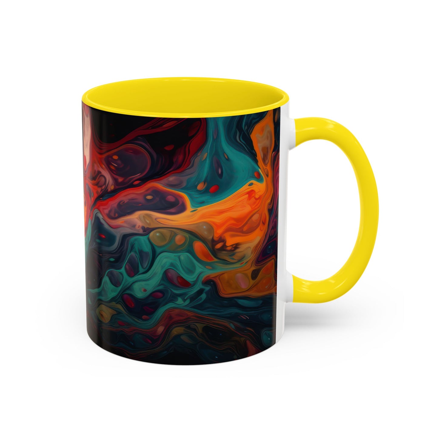 Colorful Abstract Accent Coffee Mug - Unique Art Mug.